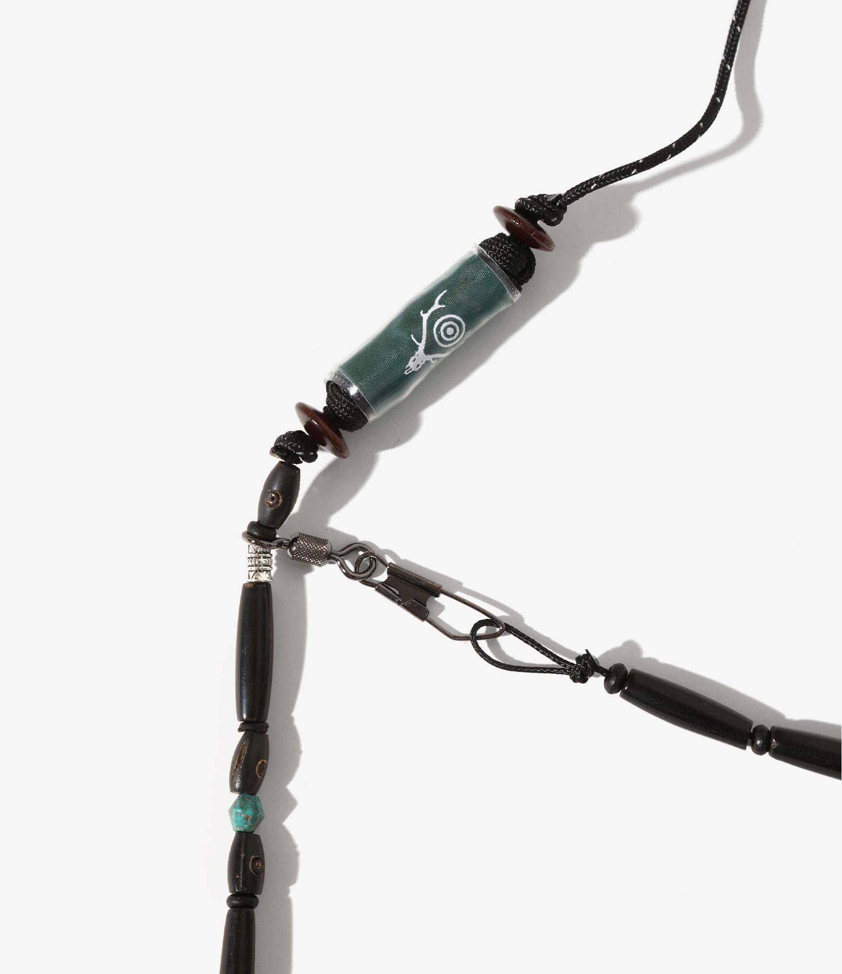 South2 West8 x B:TOGETHER - Lanyard - Black x Turq. - Buffalo Beads