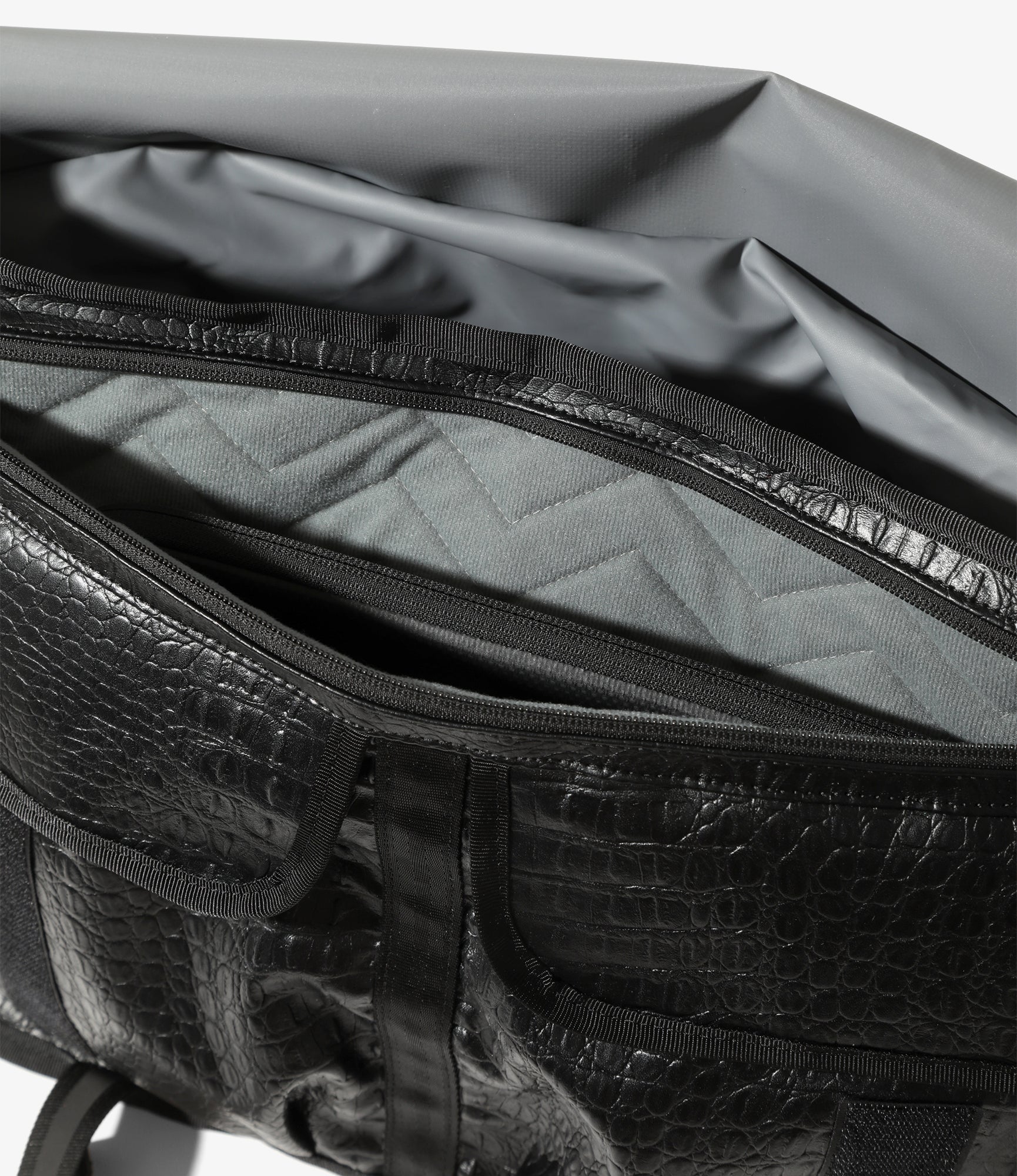 Chrome x Engineered Garments - Citizen 24L Messenger Bag - Black Stamped Croc
