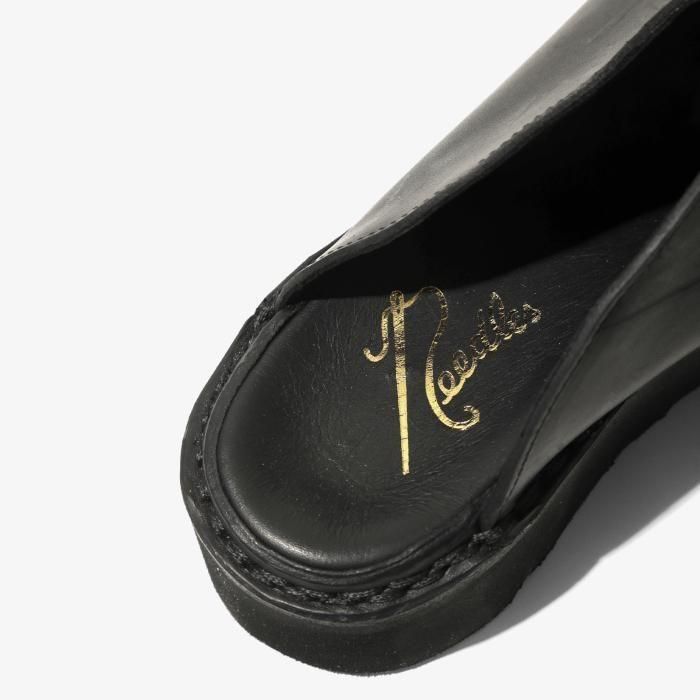 Needles Art. Papillon Emb. Center Seam Mountain Slip In - Black w/Vibram Moreflex Sole