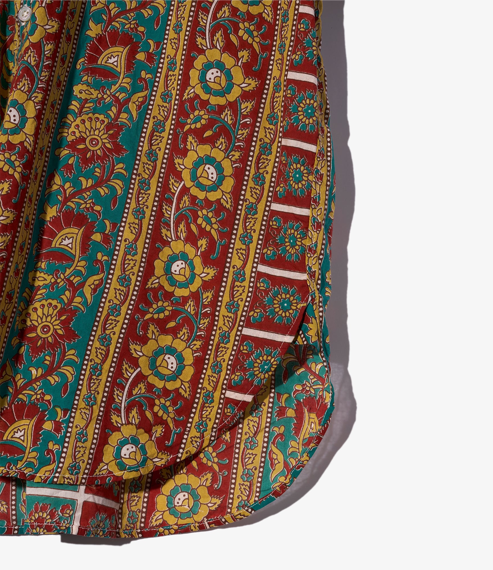 19th Century BD Shirt - Jade/Khaki Floral Stripe