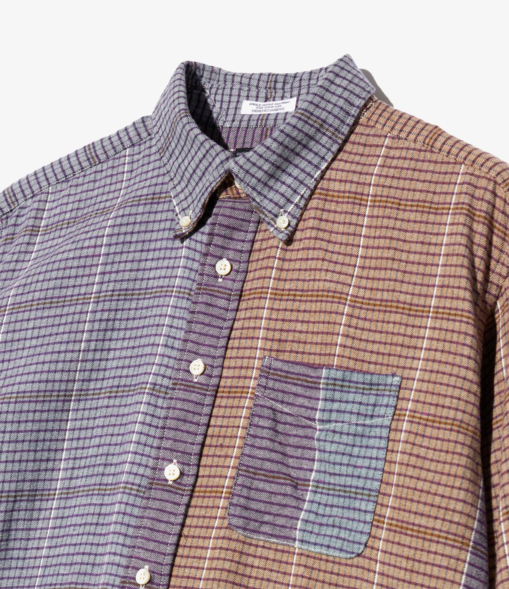 19th Century BD Shirt - Multi Color Cotton Color Block Check