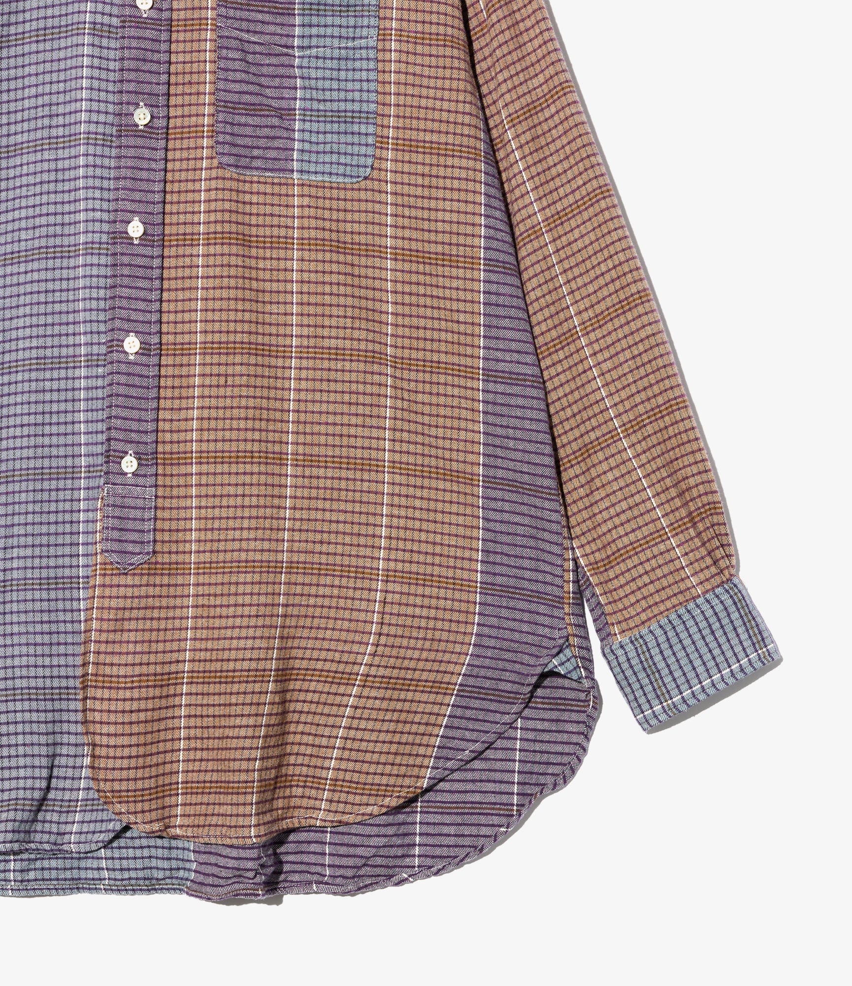 19th Century BD Shirt - Multi Color Cotton Color Block Check