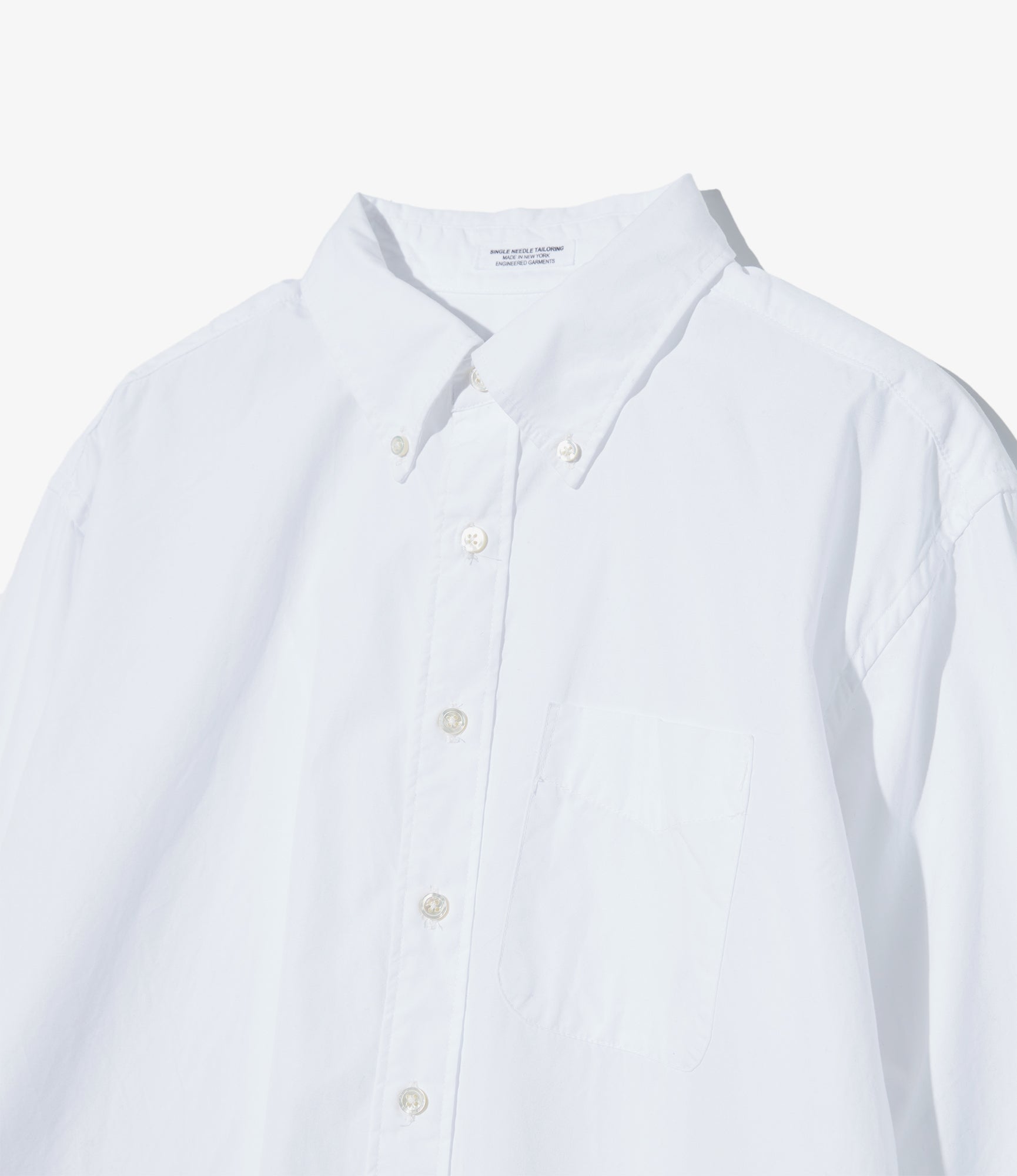 19th Century BD Shirt - White 100's 2Ply Broadcloth