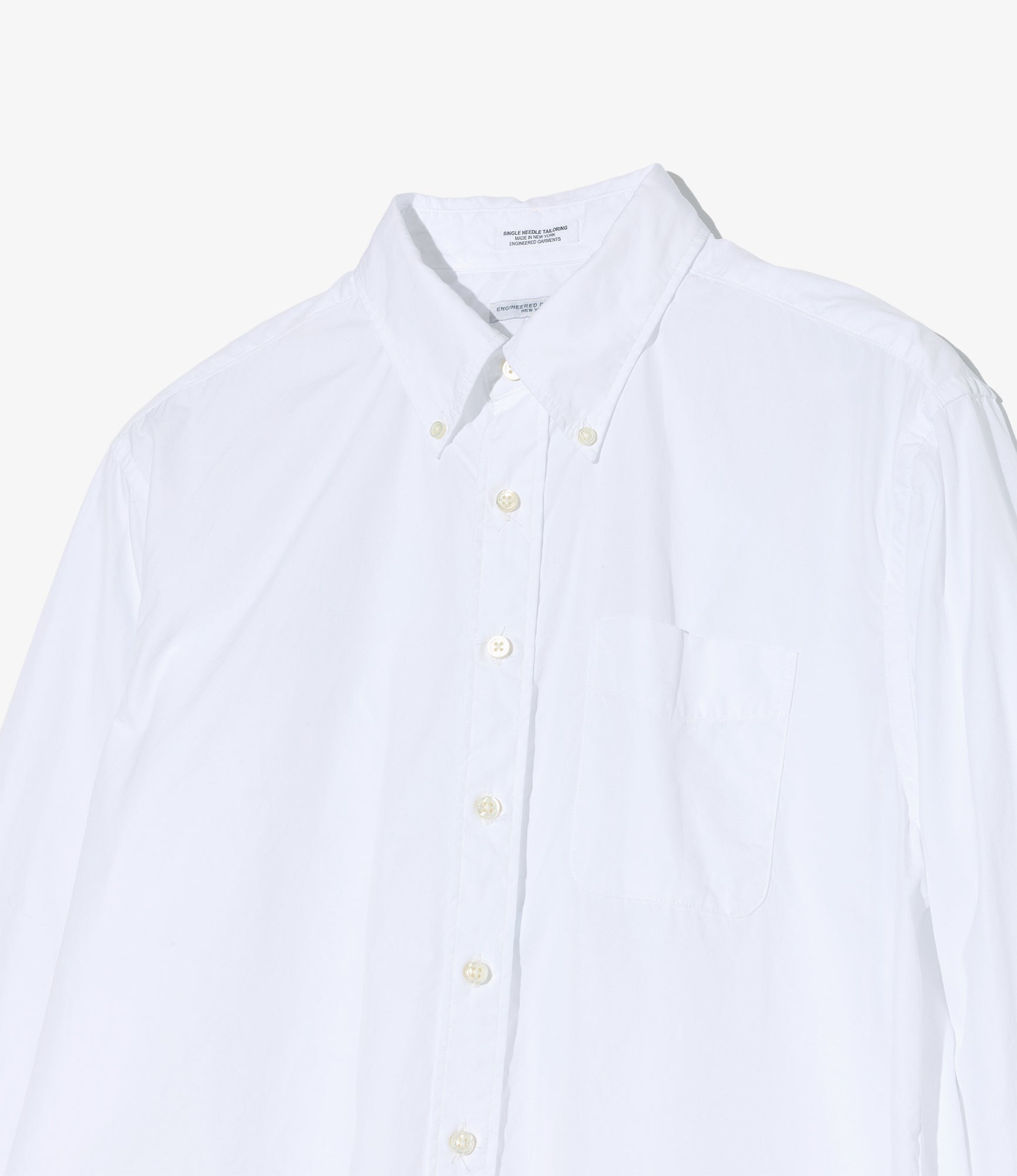 19th Century BD Shirt - White 100's 2Ply Broadcloth