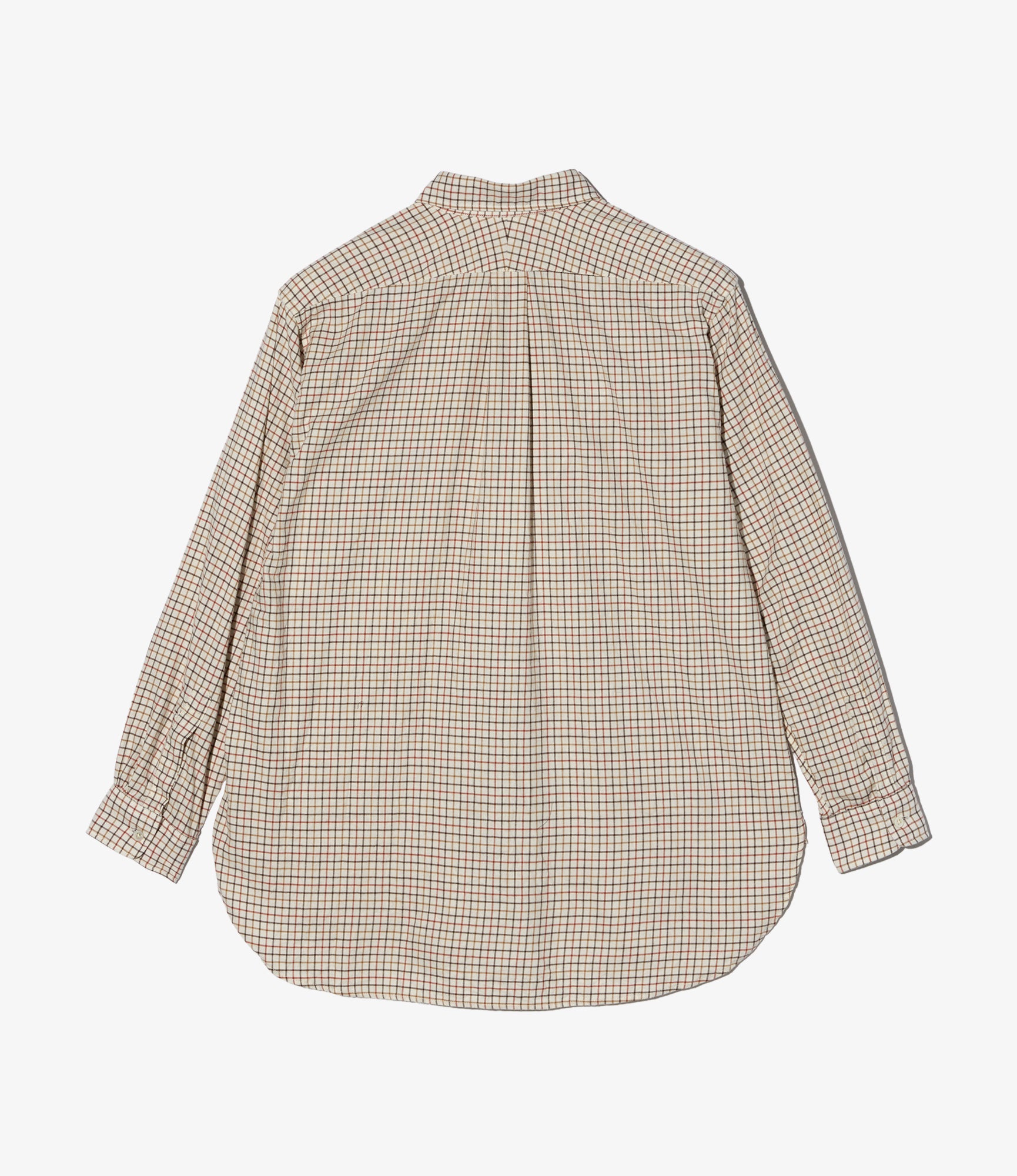 19th Century BD Shirt - Ivory Brushed Cotton Tattersall