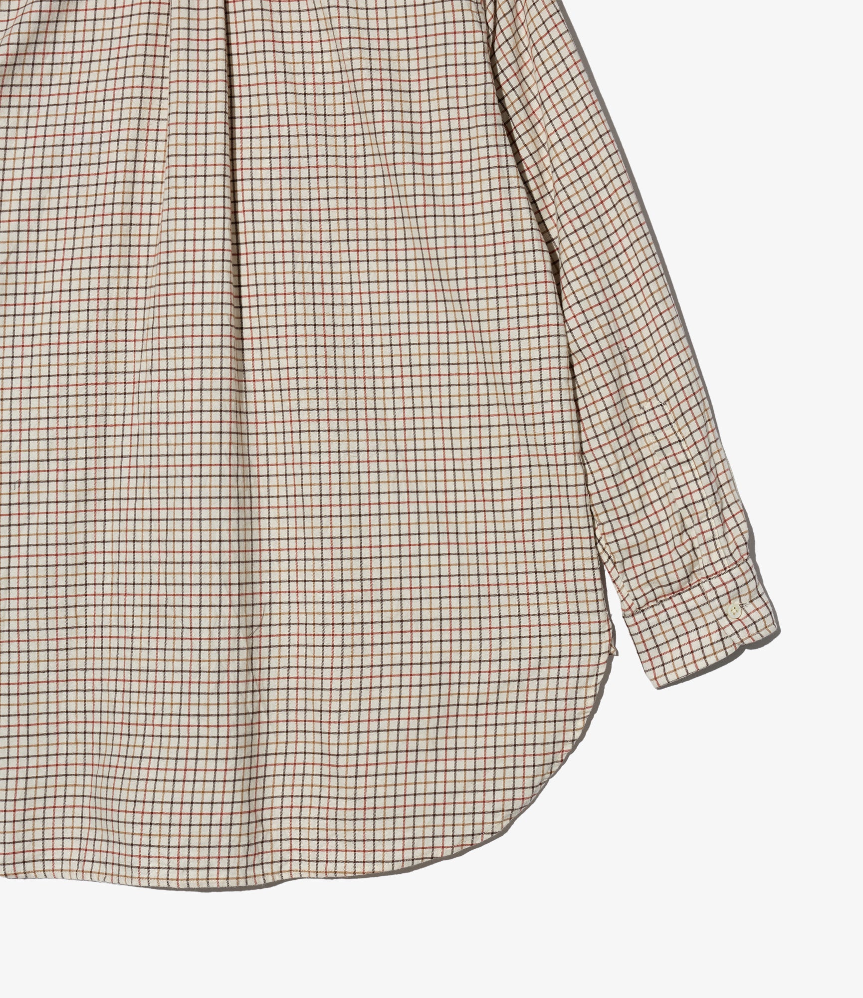 19th Century BD Shirt - Ivory Brushed Cotton Tattersall