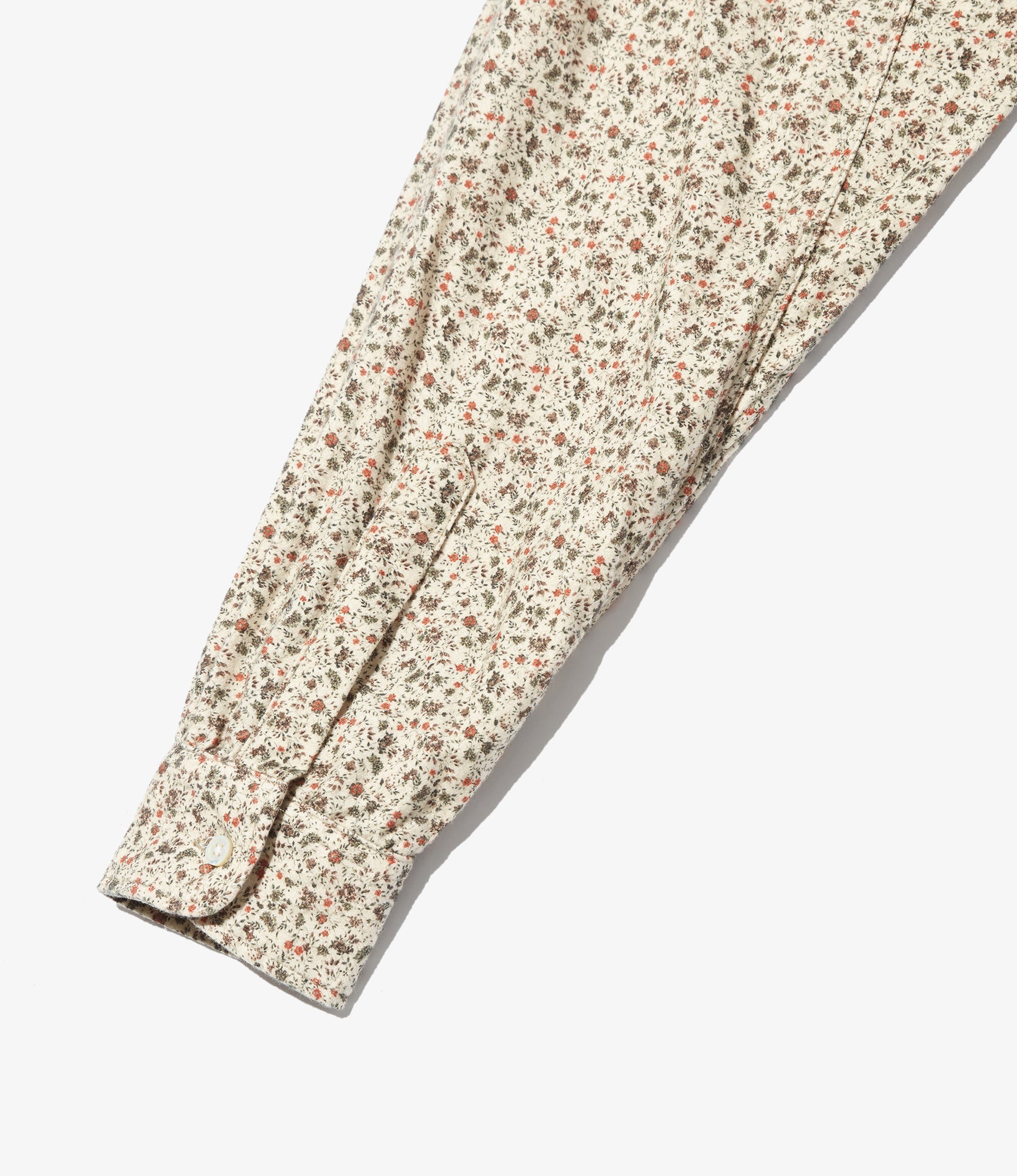 19th Century BD Shirt - Natural Cotton Small Floral Flannel