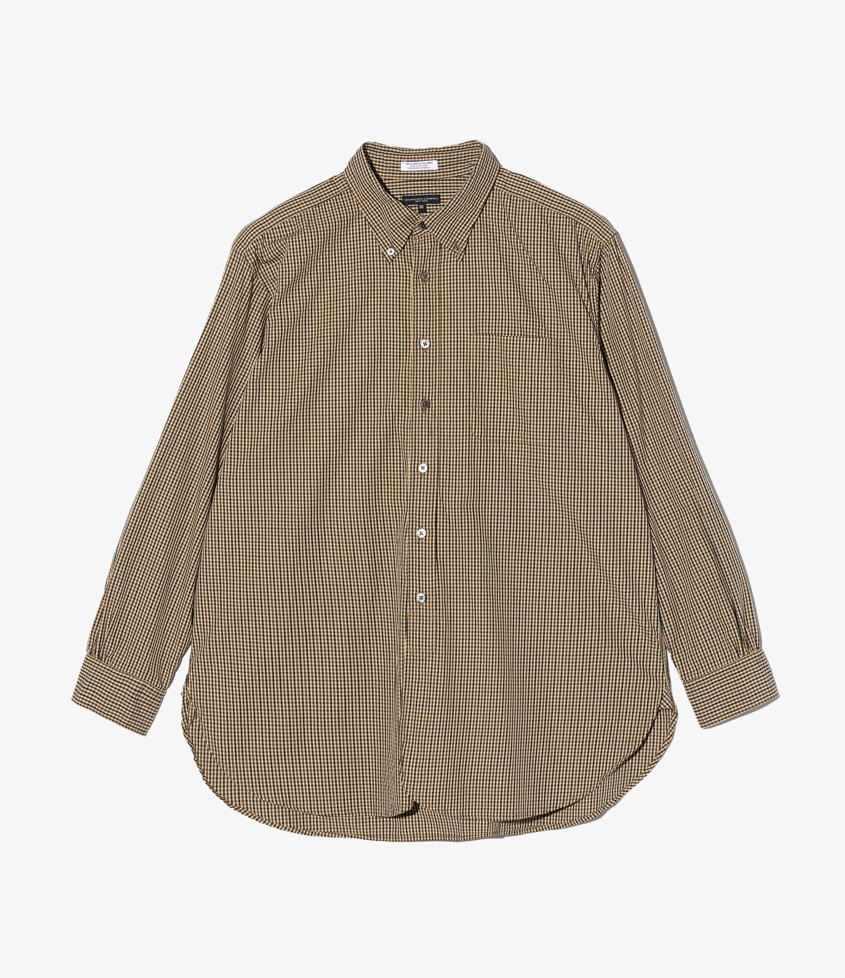 19th Century BD Shirt - Brown/Black Cotton Small Check