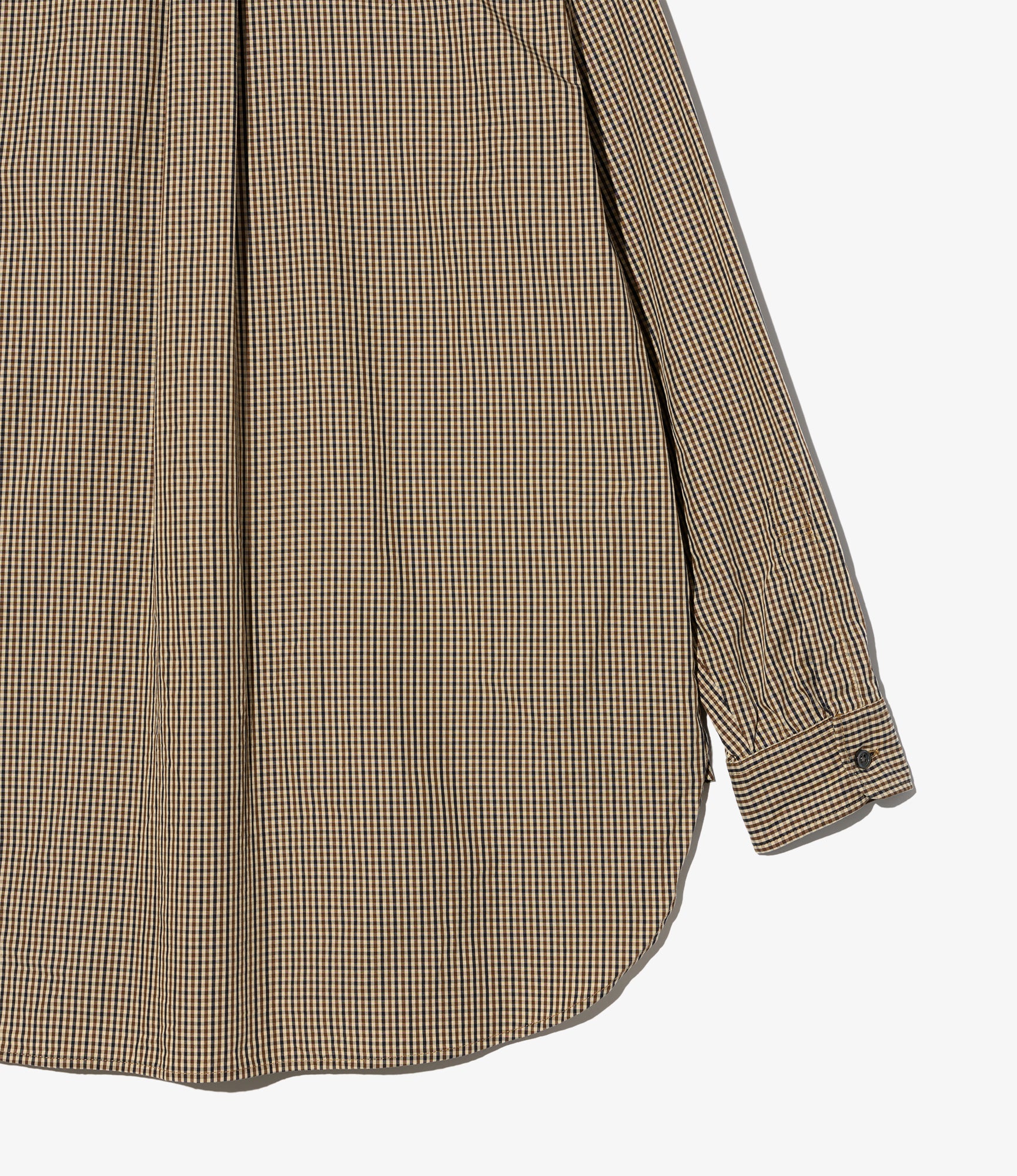 19th Century BD Shirt - Brown/Black Cotton Small Check