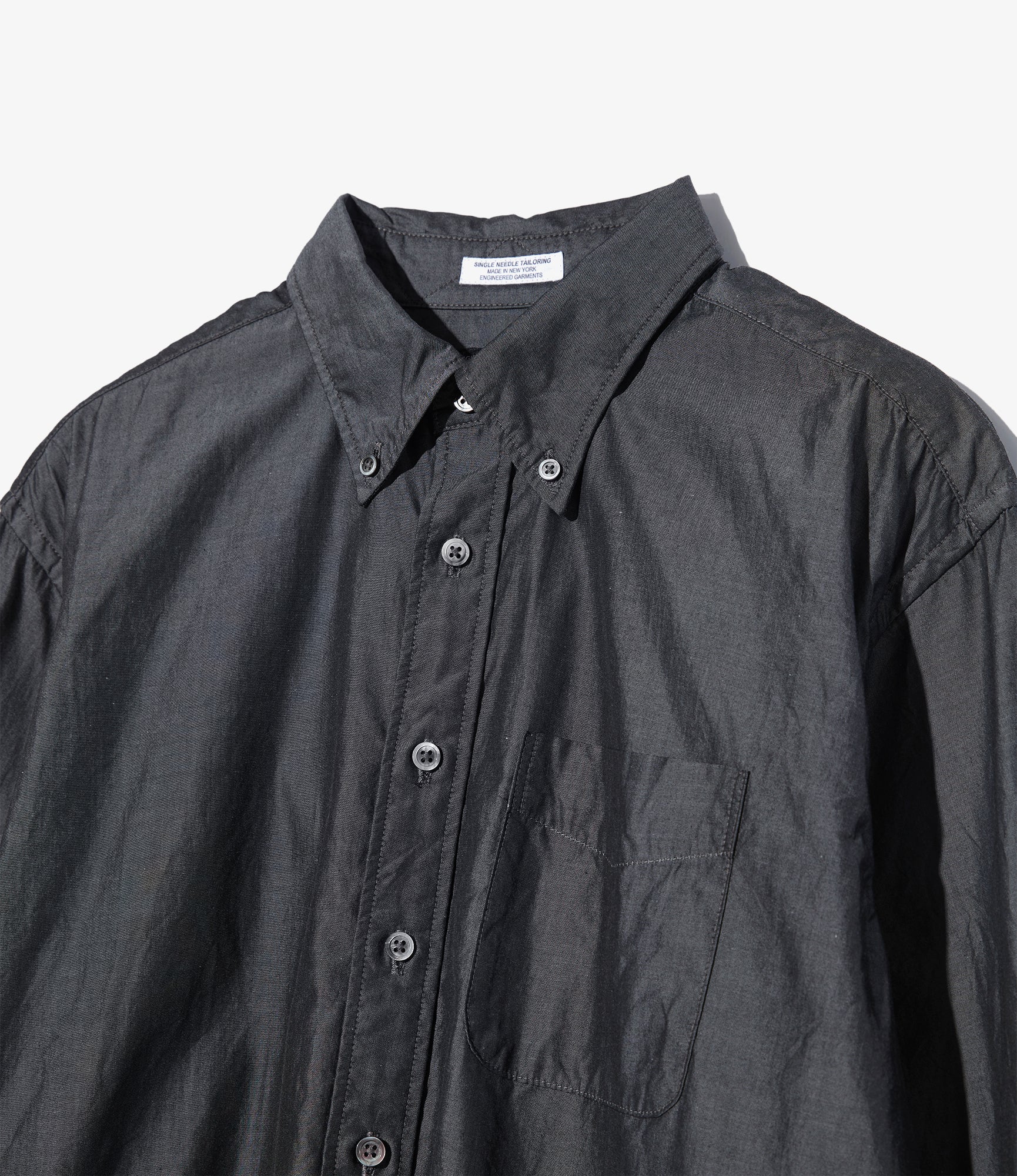 19th Century BD Shirt - Charcoal Cotton Iridescent Broadcloth