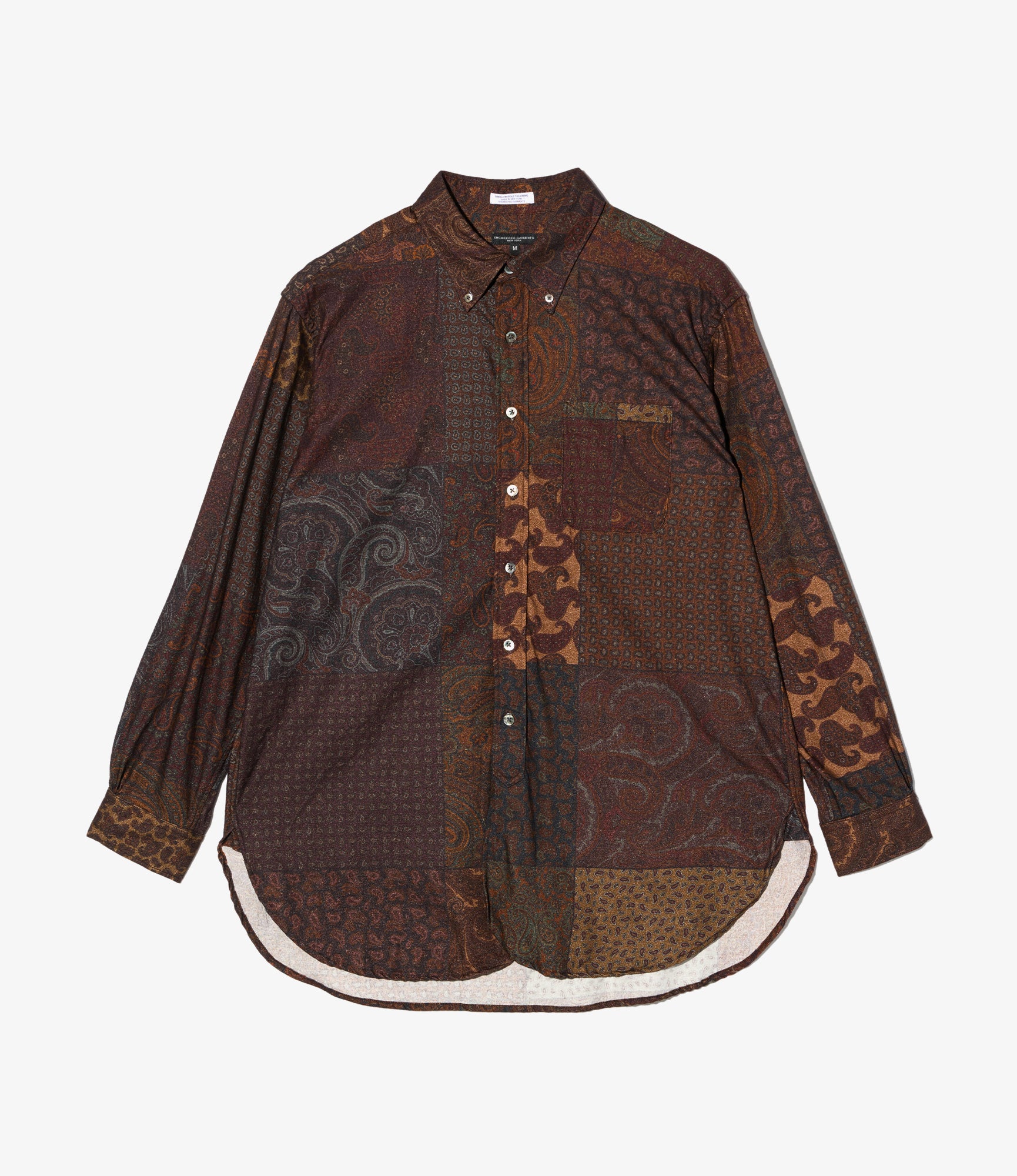 19th Century BD Shirt - Dk. Brown Cotton Paisley PW Print