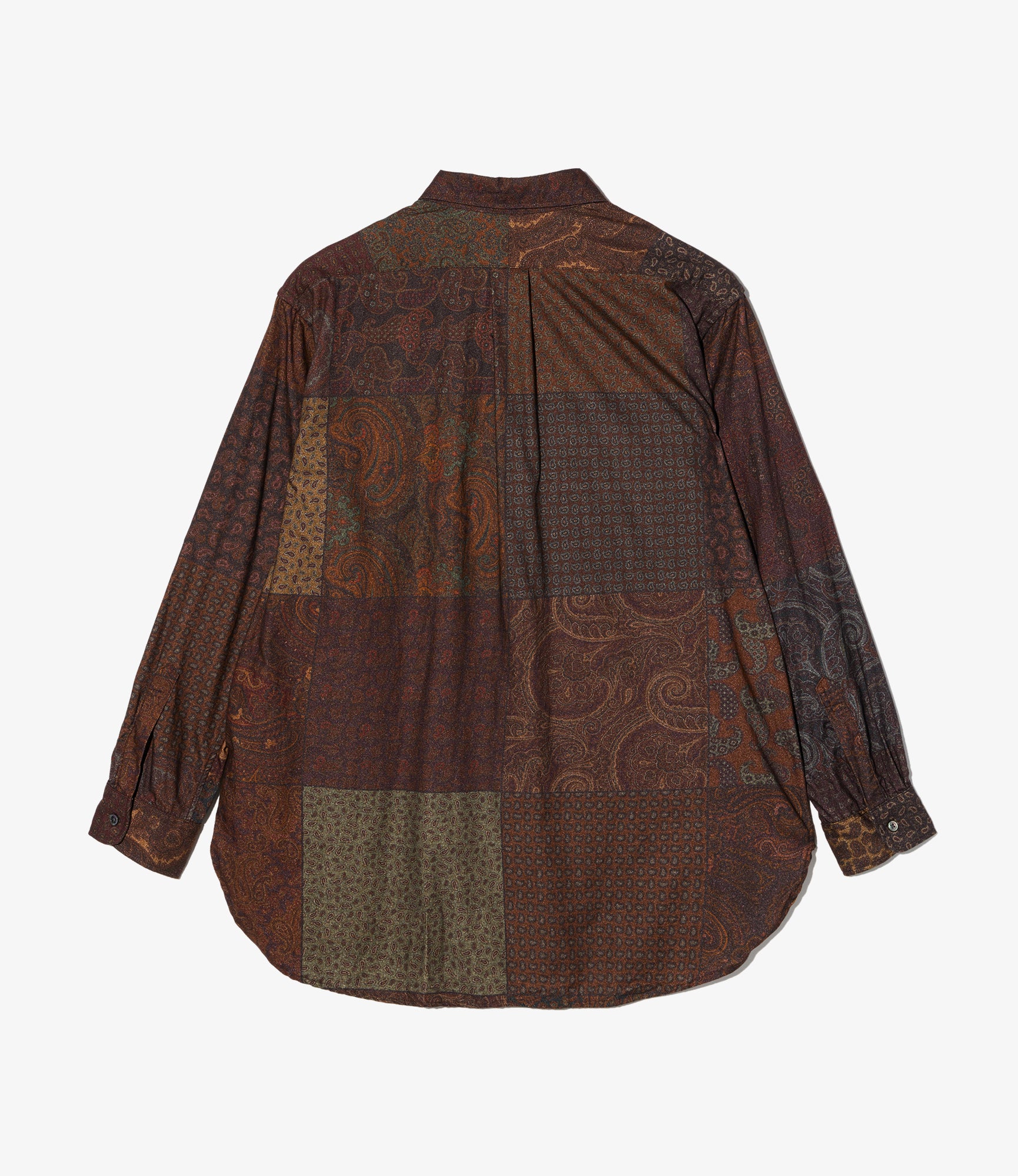 19th Century BD Shirt - Dk. Brown Cotton Paisley PW Print