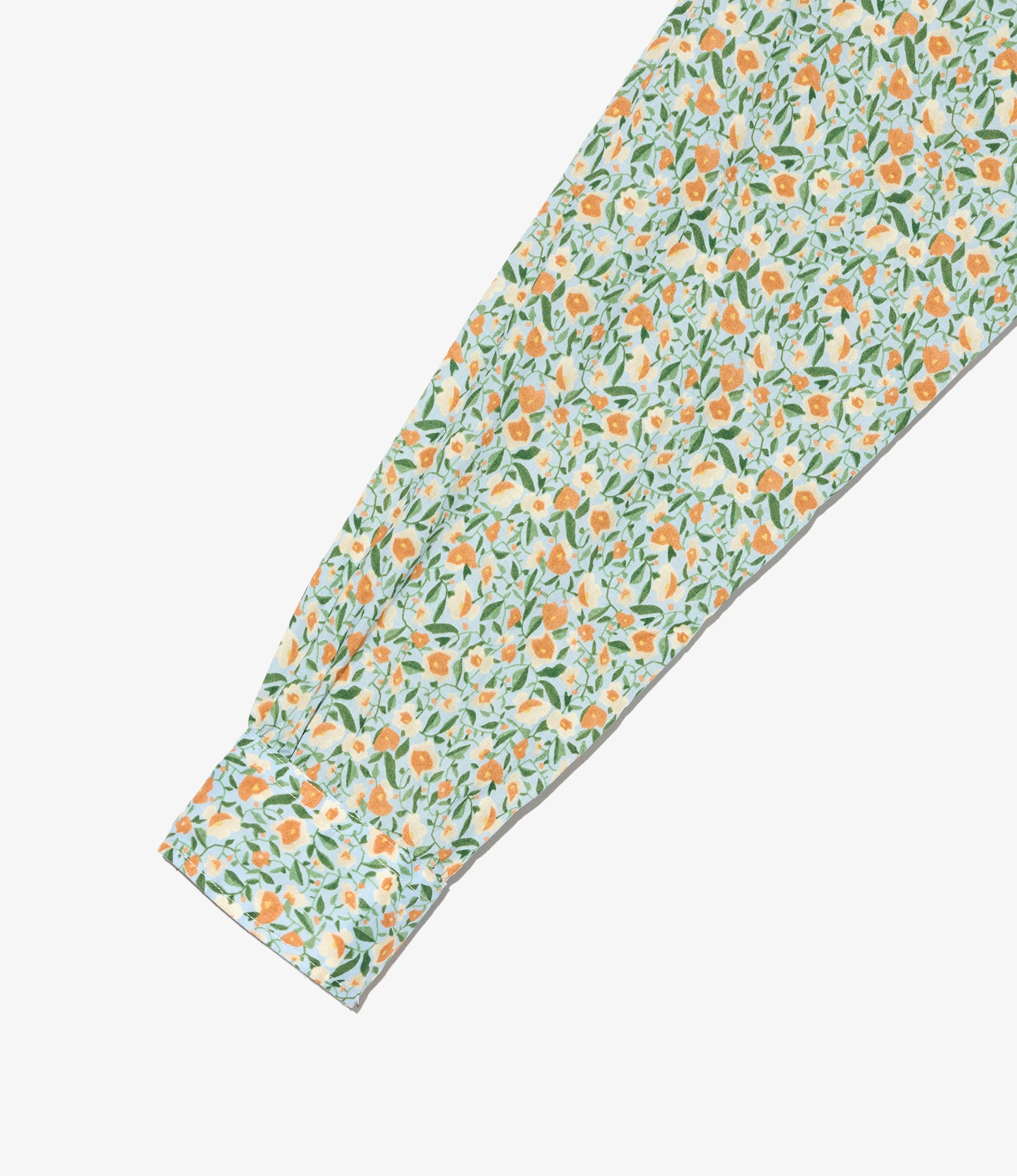 19th Century BD Shirt - Blue Small Floral Cotton Lawn