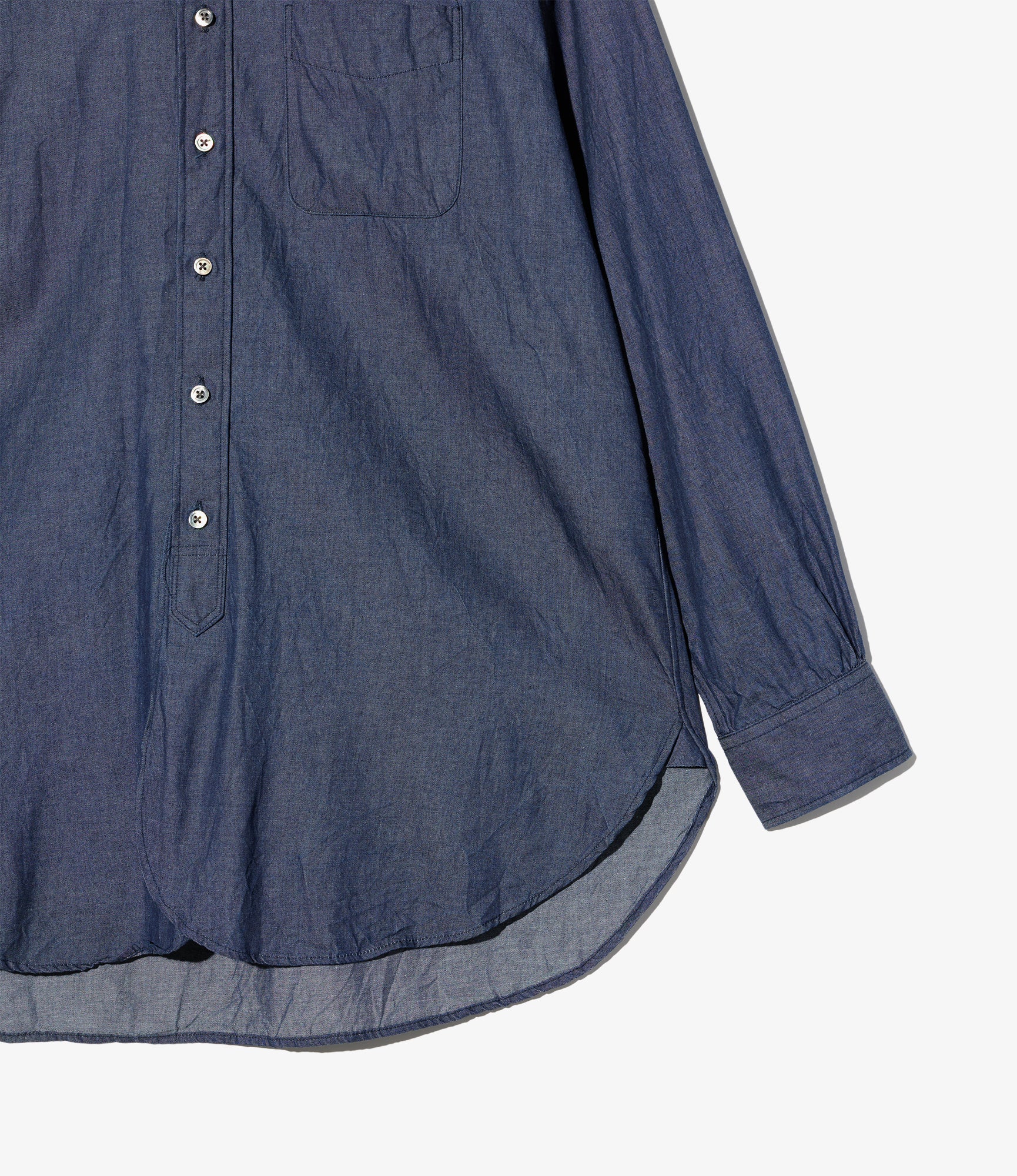 19th Century BD Shirt - Indigo Cotton Denim Shirting