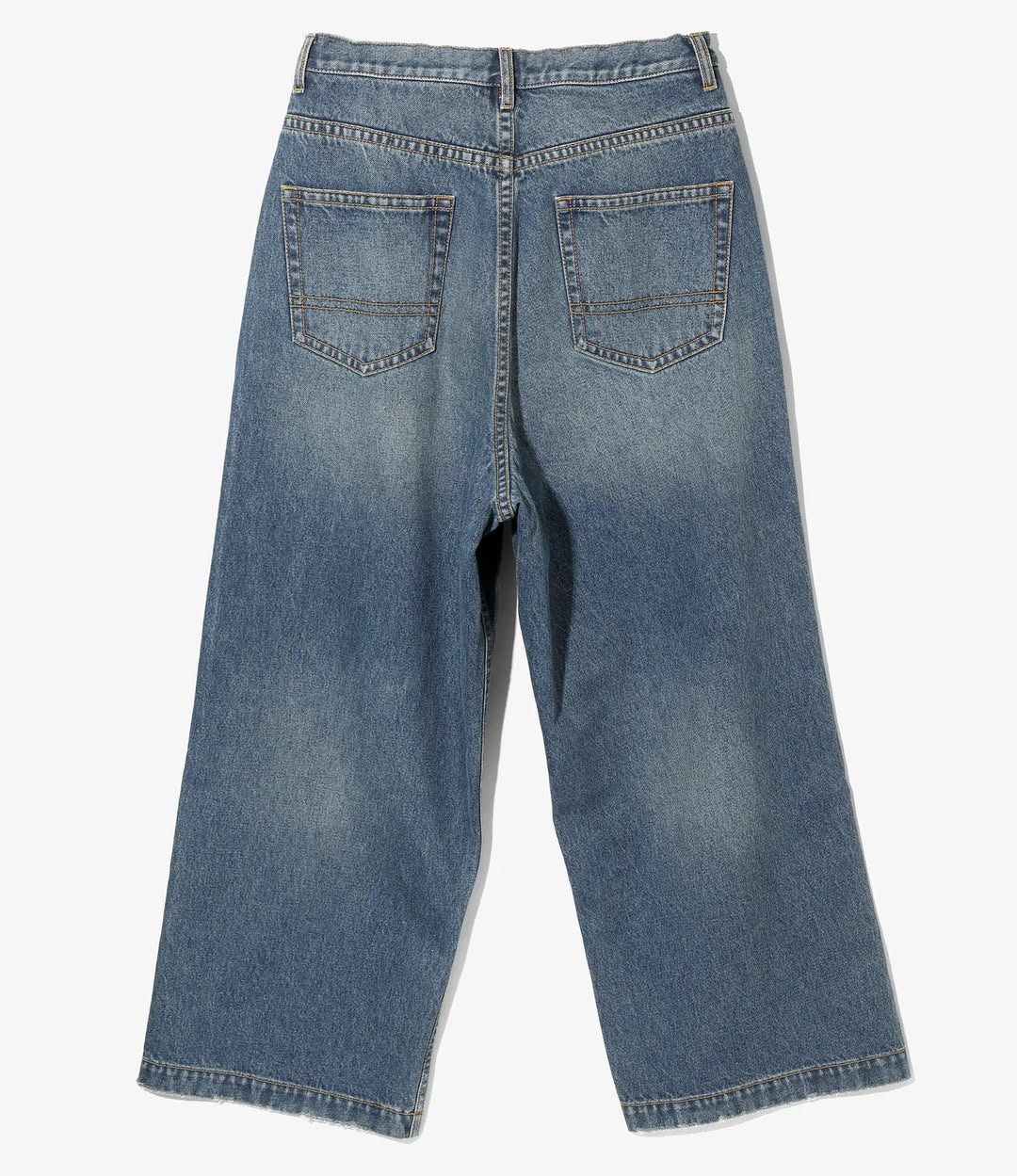 Women's 90's Loose Straight Pants - Indigo - Damaged Denim