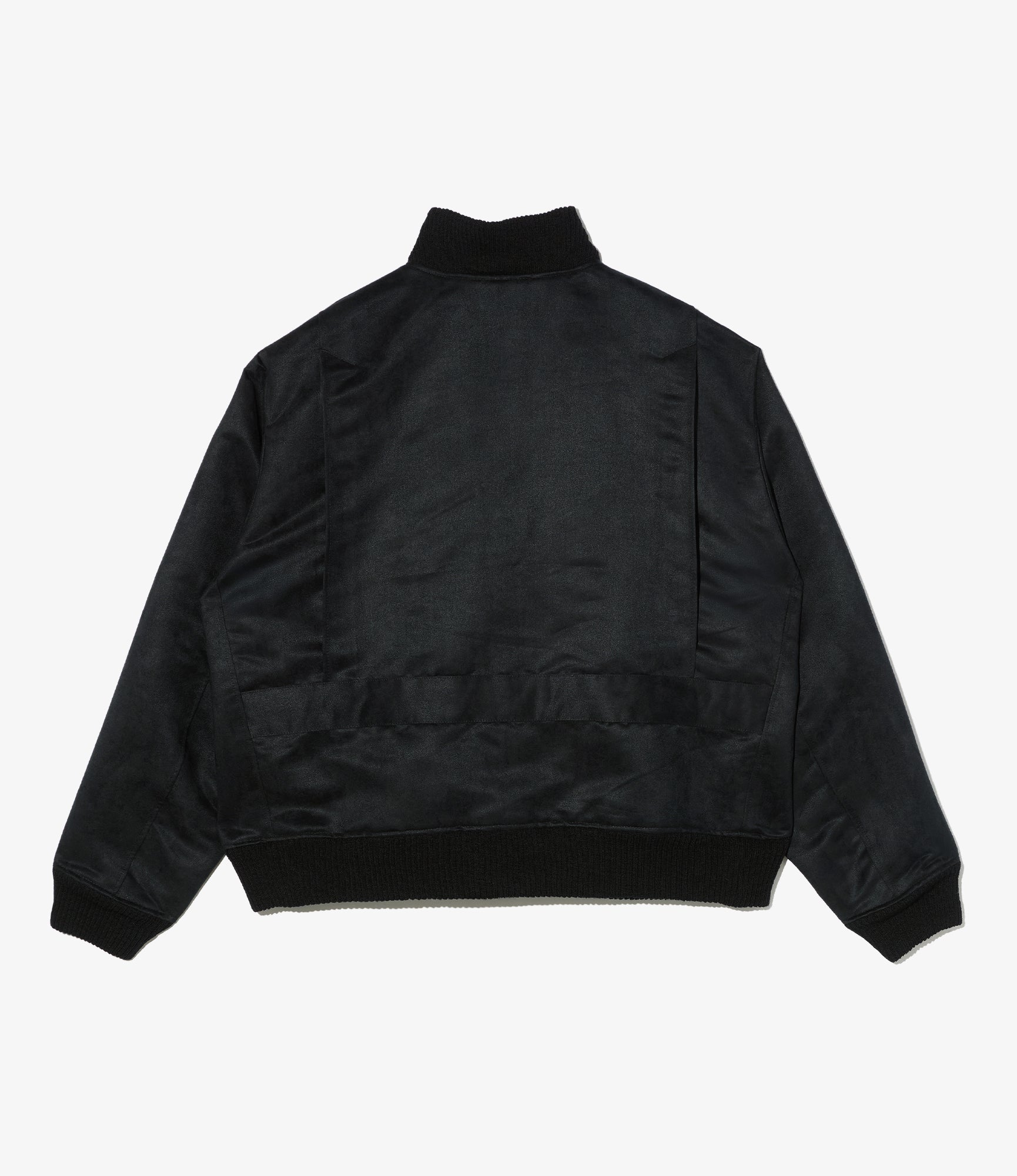 A-1 Jacket - Black Polyester Fake Suede