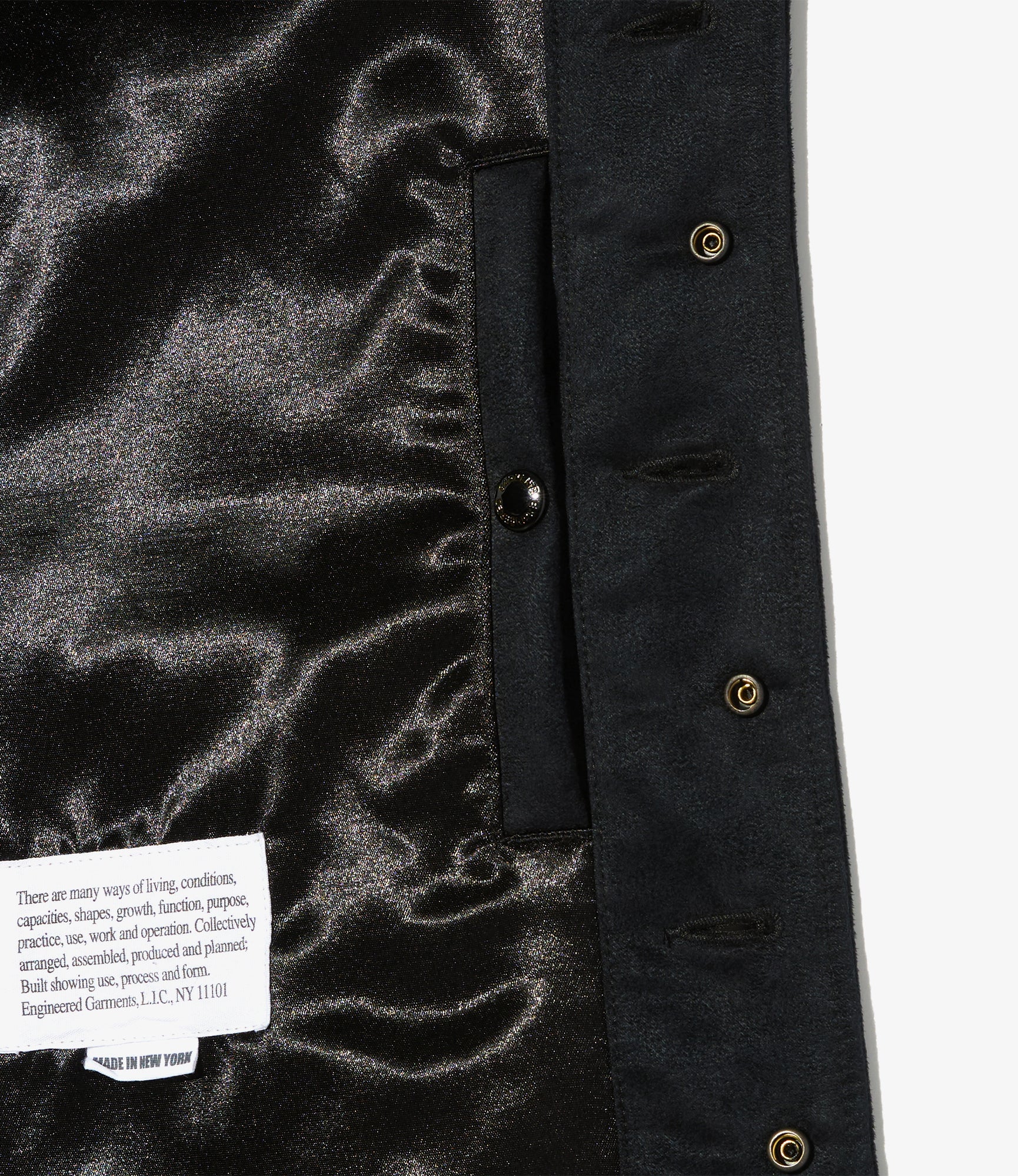 A-1 Jacket - Black Polyester Fake Suede