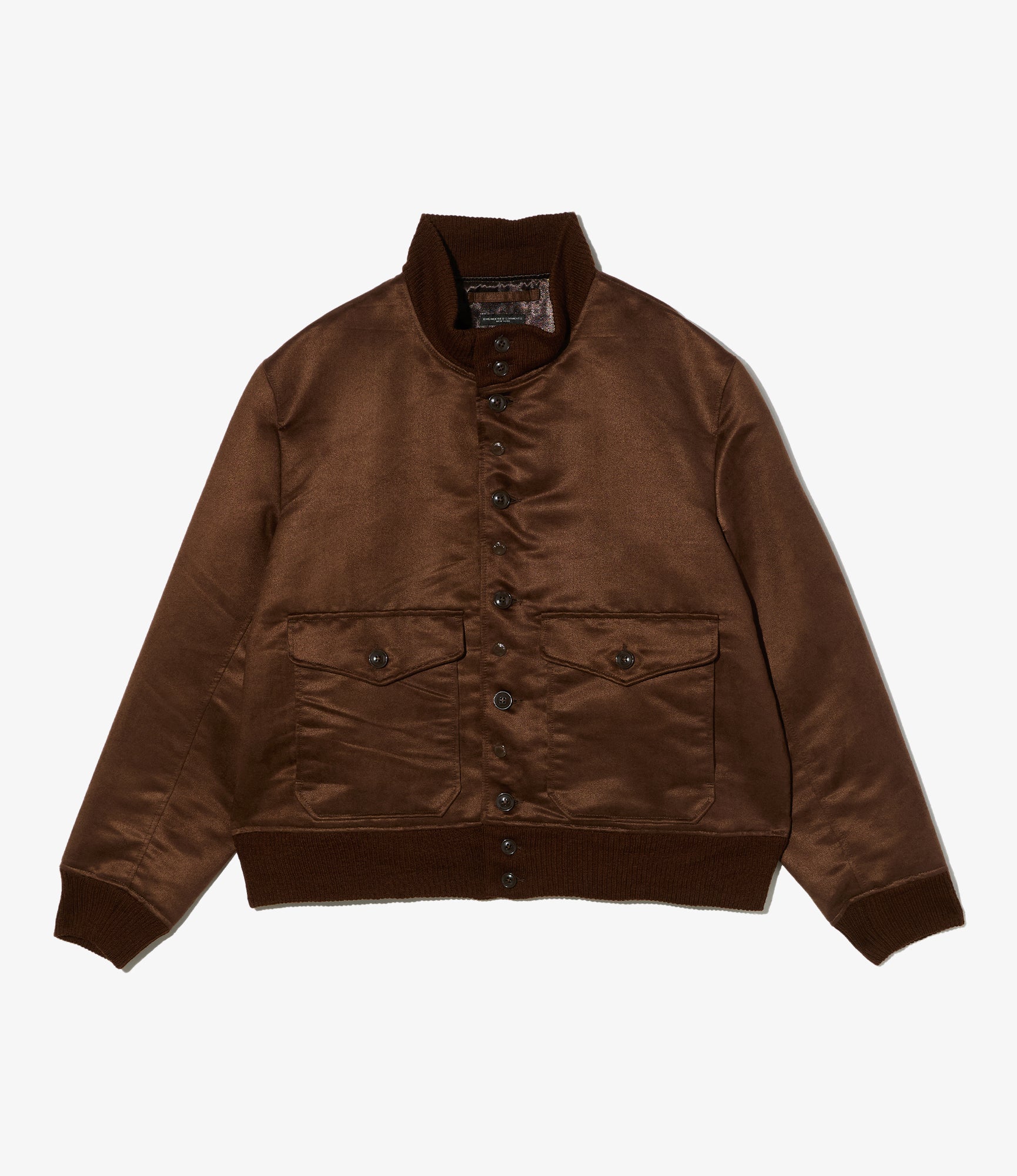A-1 Jacket - Brown Polyester Fake Suede