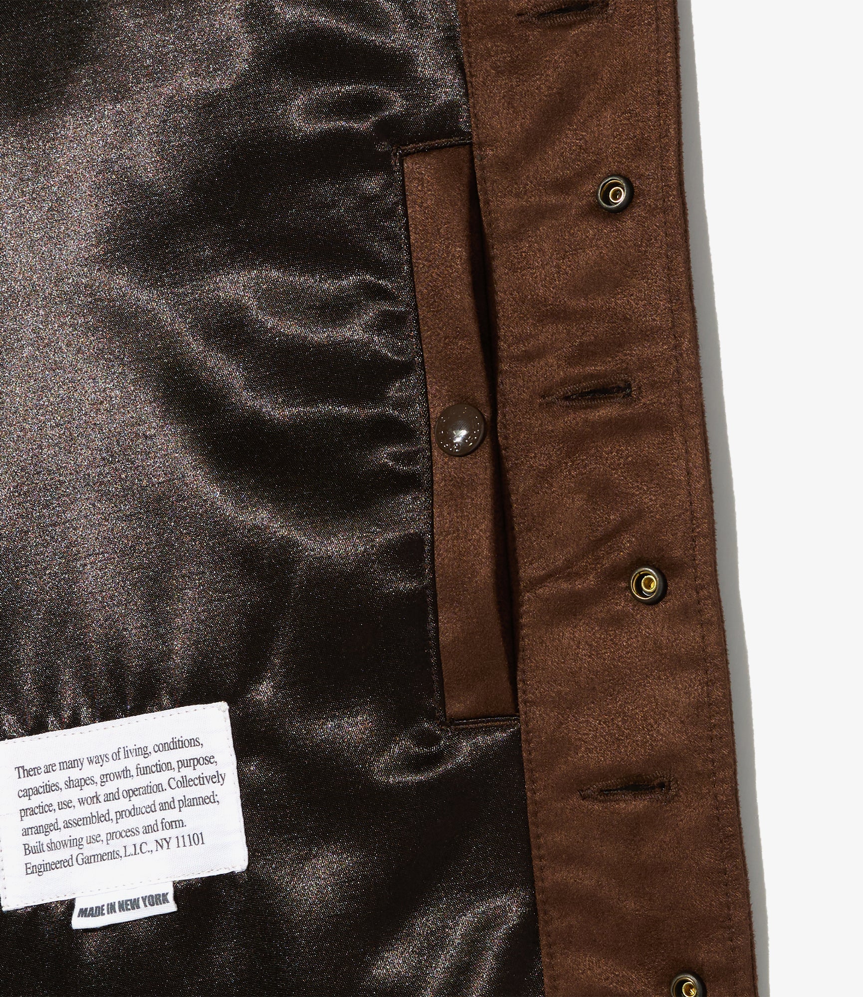 A-1 Jacket - Brown Polyester Fake Suede