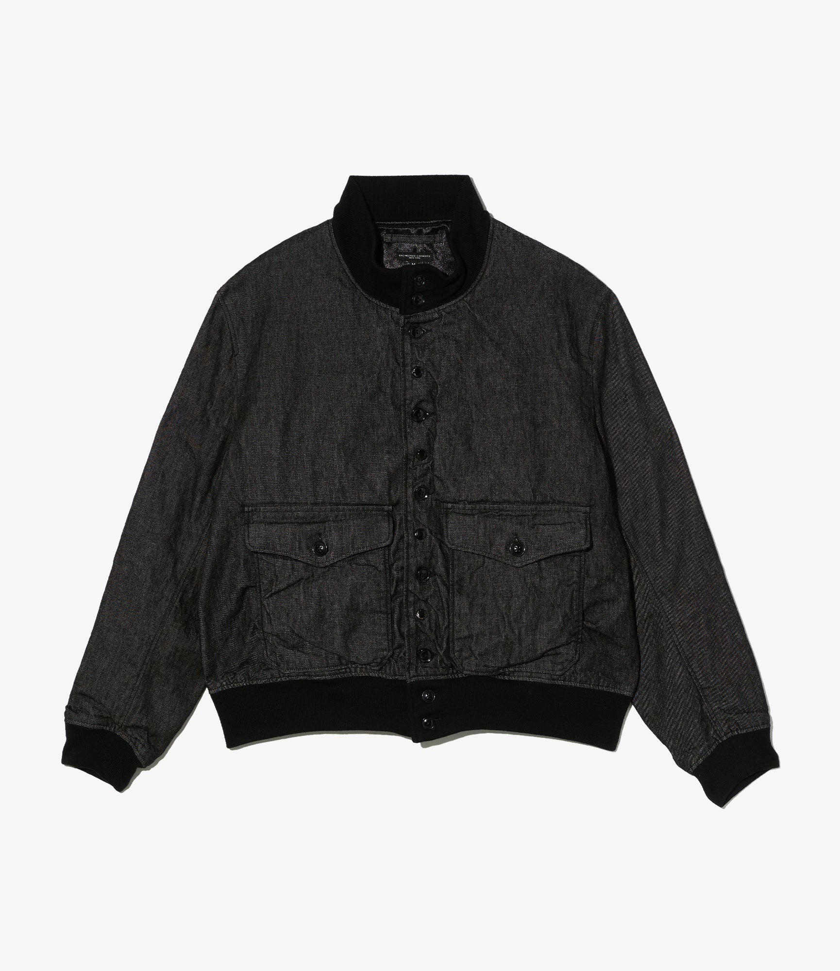 A-1 Jacket - Black Cotton Cone Denim