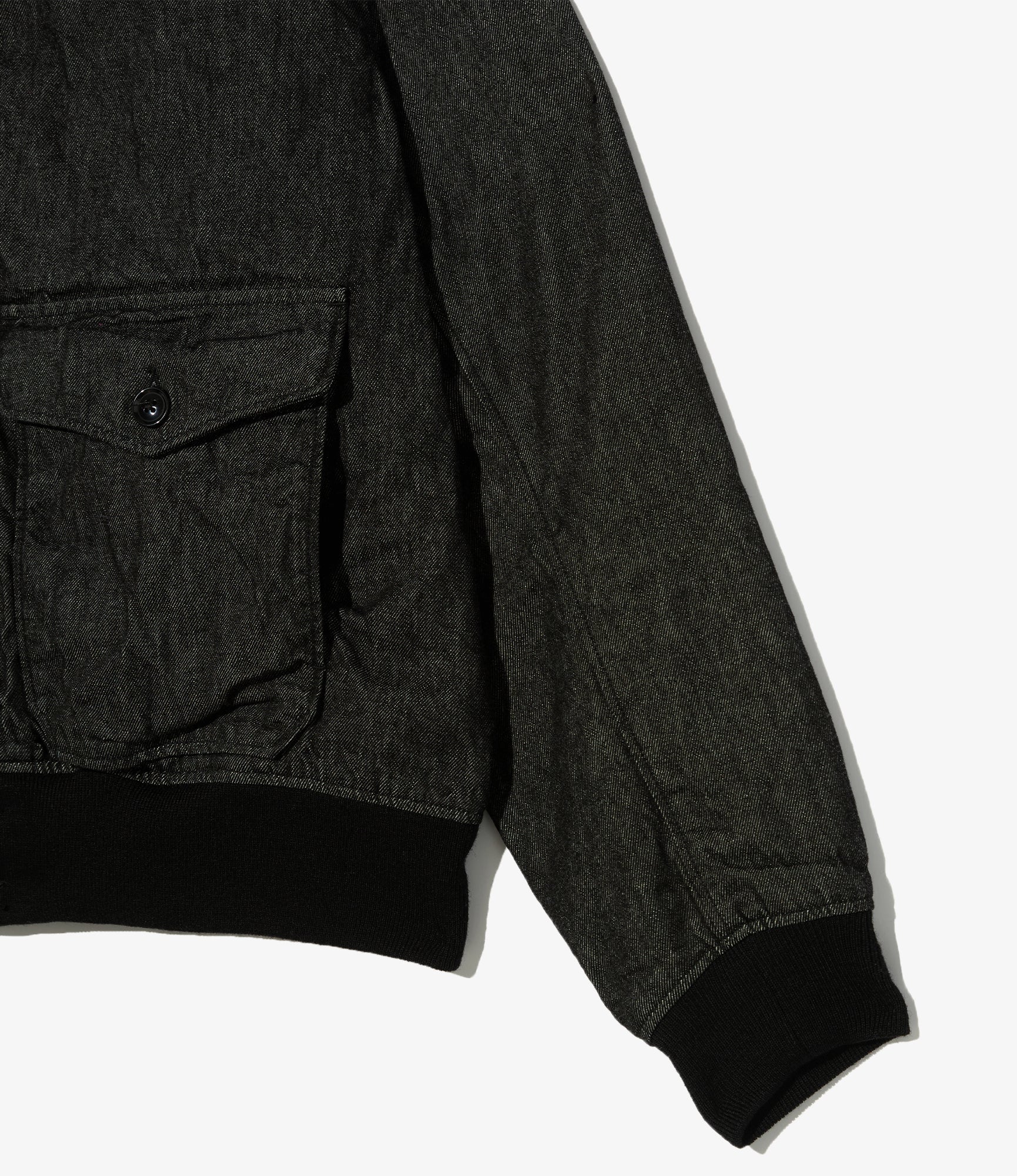 A-1 Jacket - Black Cotton Cone Denim