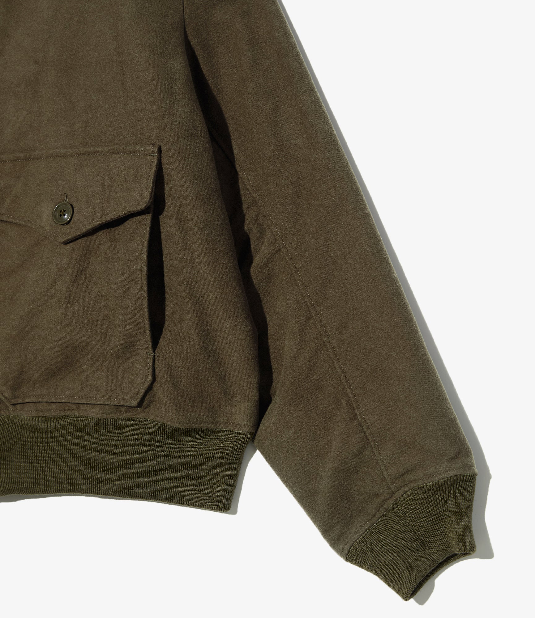 A-1 Jacket - Olive Cotton Moleskin