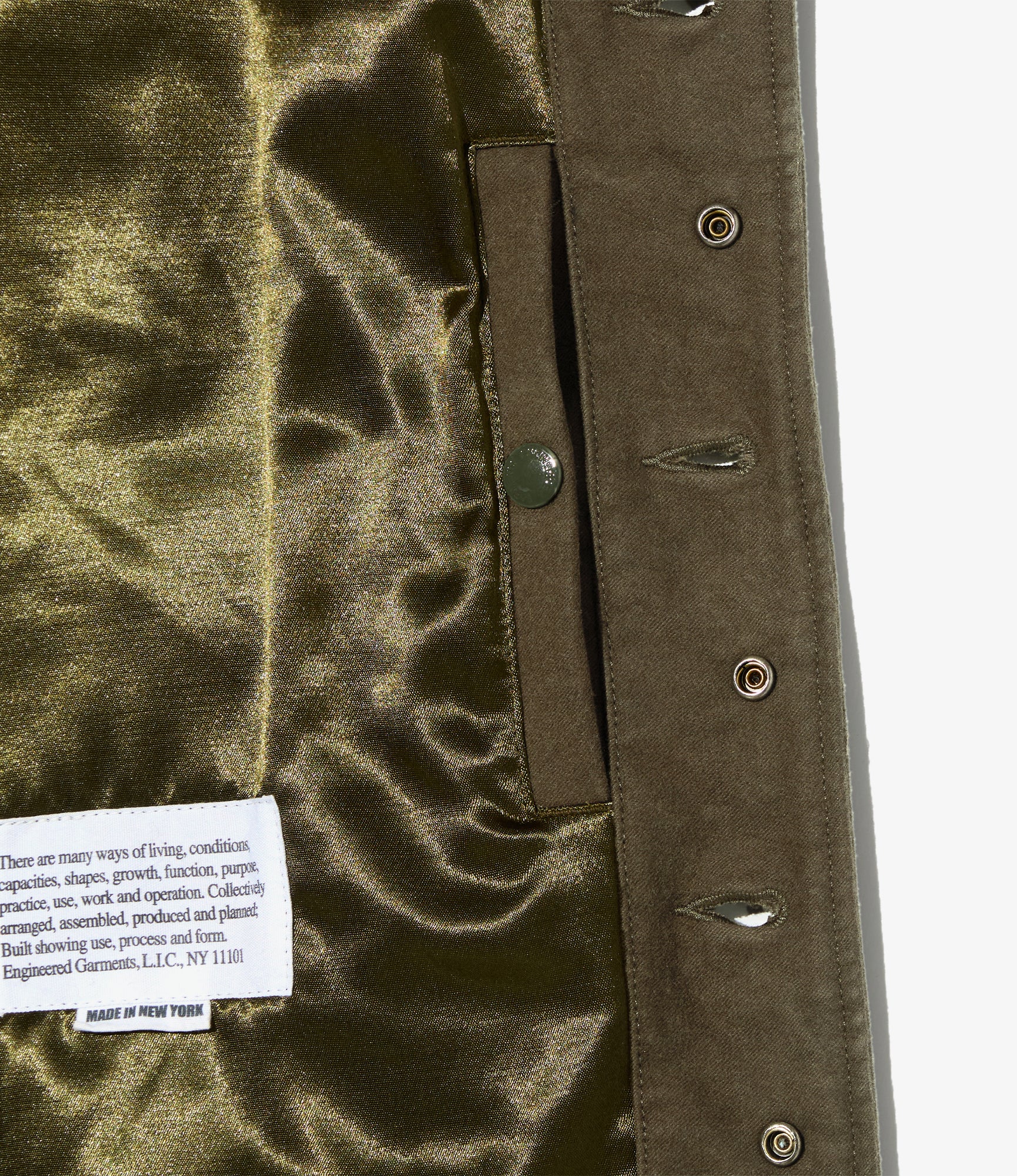 A-1 Jacket - Olive Cotton Moleskin