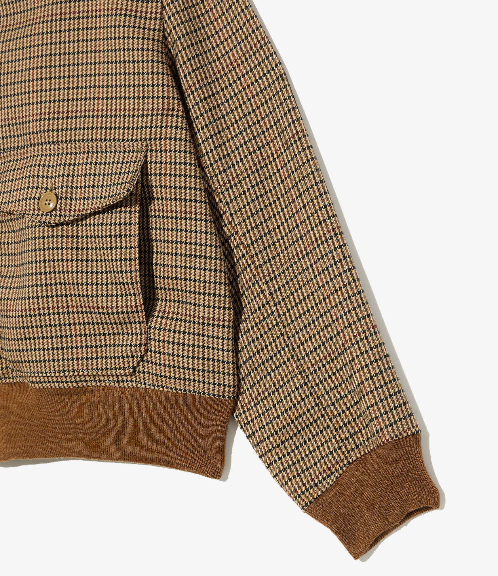 A-1 Jacket - Brown Polyester Gunclub Check