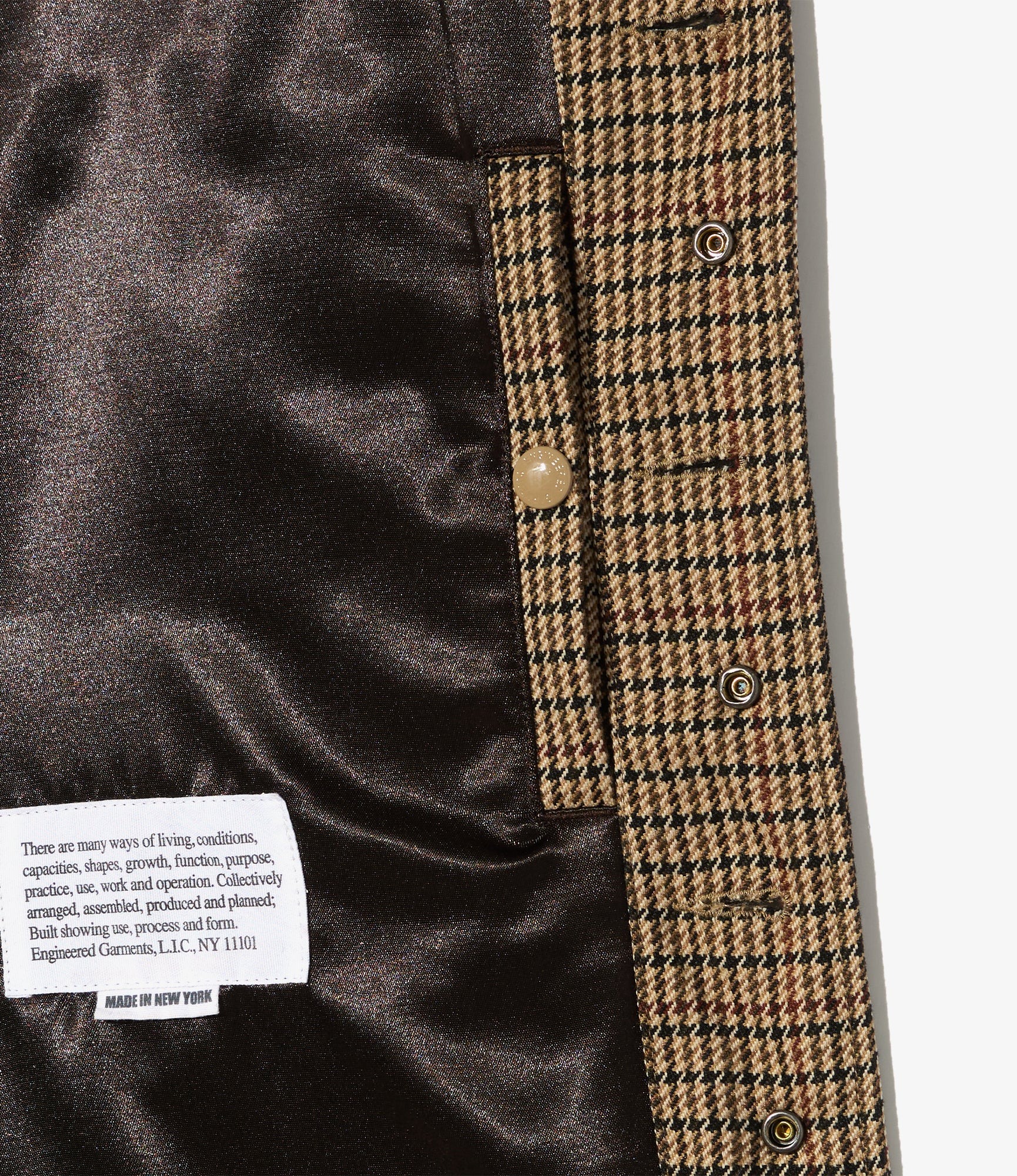 A-1 Jacket - Brown Polyester Gunclub Check