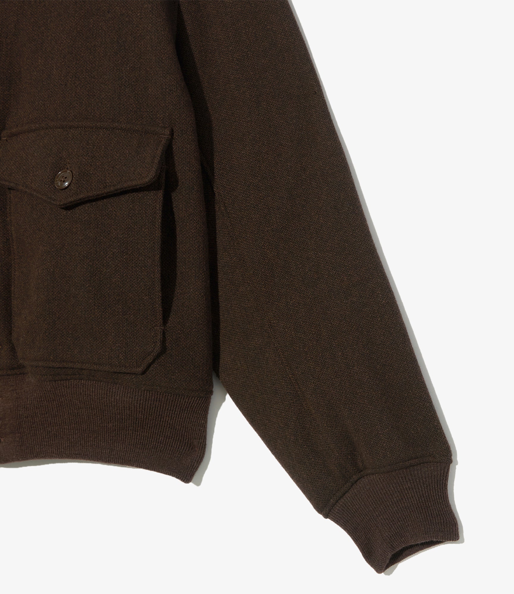 A-1 Jacket - Dk. Brown Wool Poly Heavy Tweed