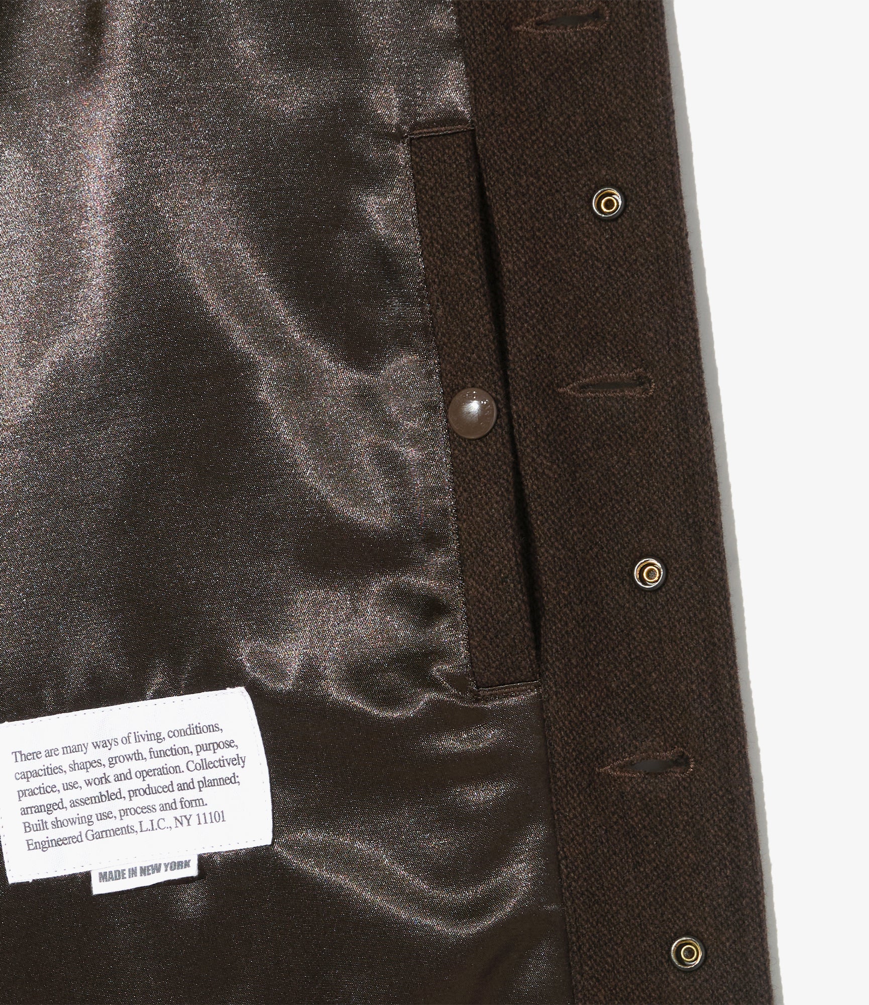A-1 Jacket - Dk. Brown Wool Poly Heavy Tweed