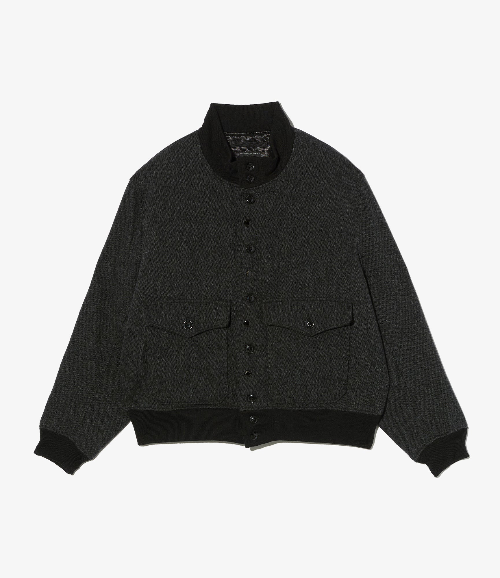 A-1 Jacket - Charcoal Wool Poly Heavy Tweed