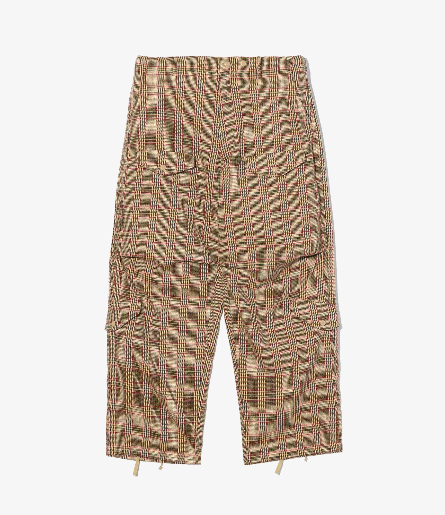 AF Over Pant - Tan/Red Wool Poly Glen Plaid