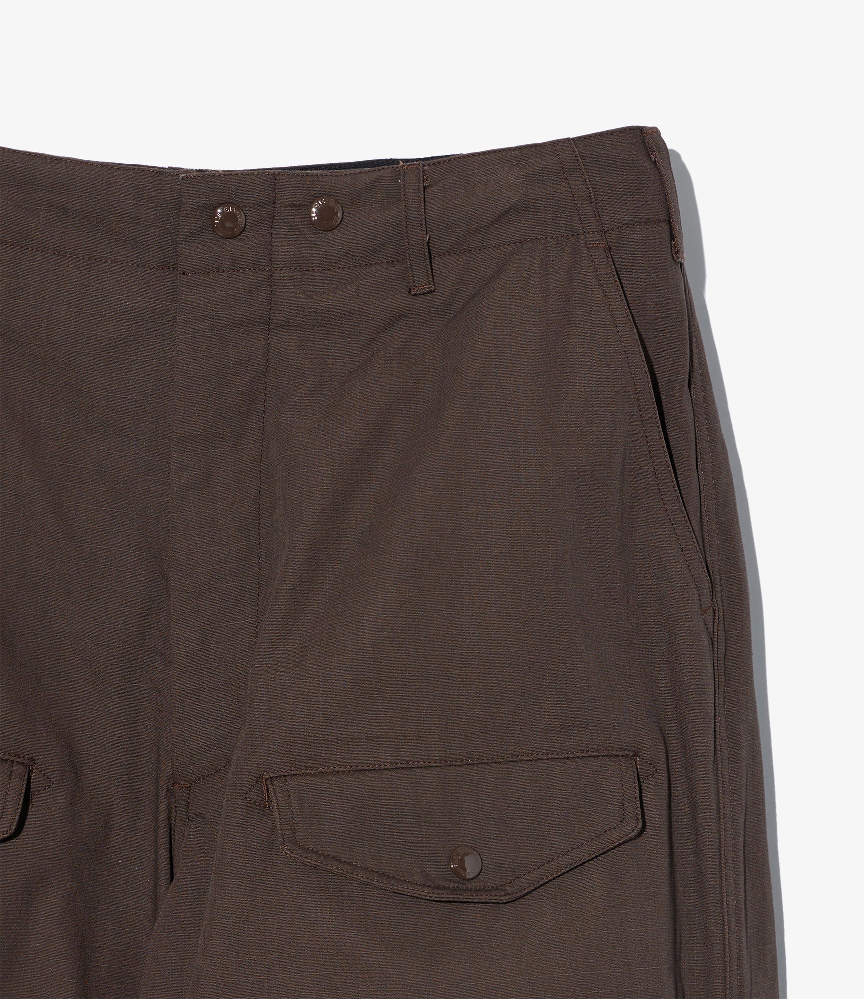 AF Over Pant - Dk. Brown Heavyweight Cotton Ripstop