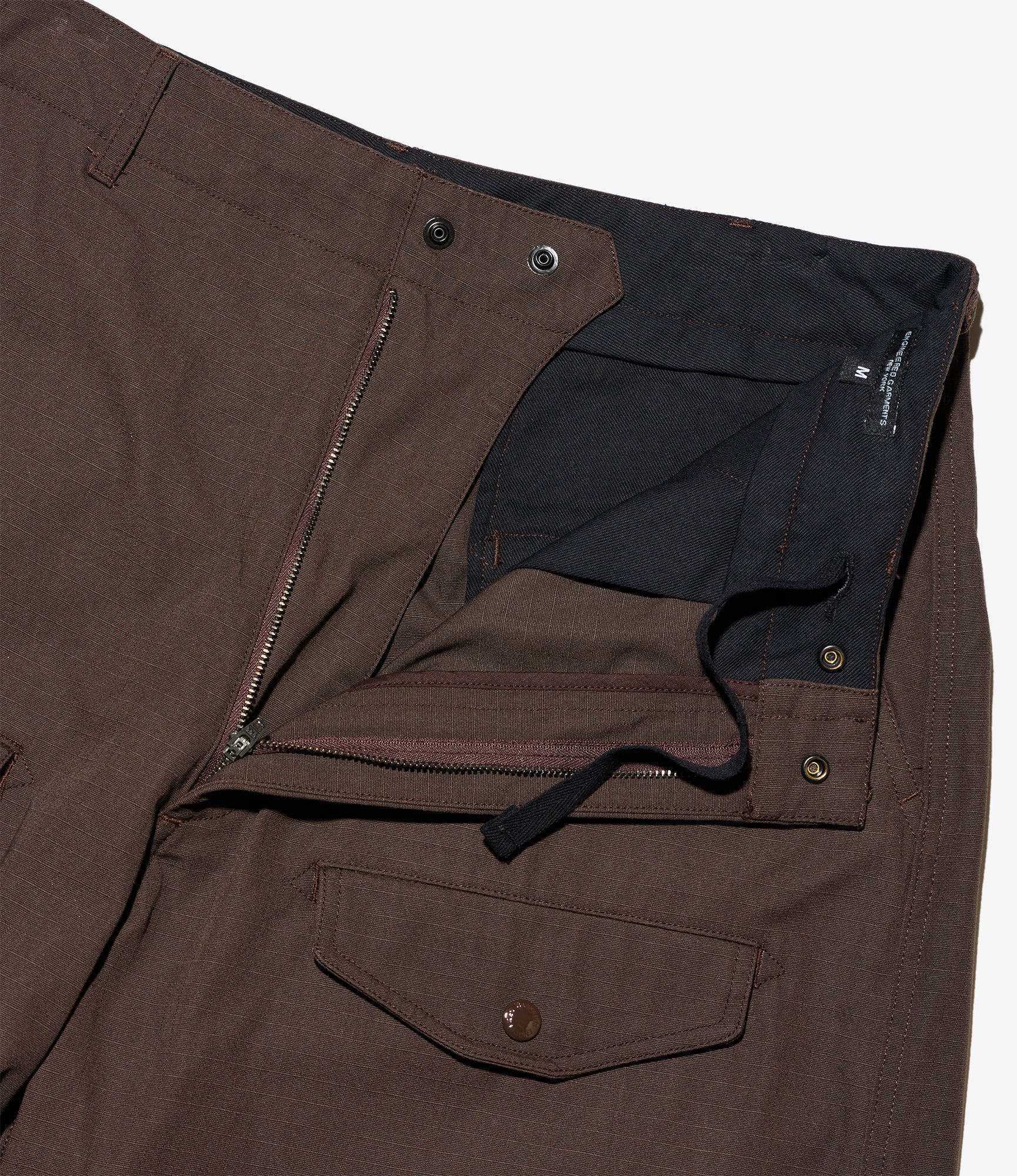 AF Over Pant - Dk. Brown Heavyweight Cotton Ripstop