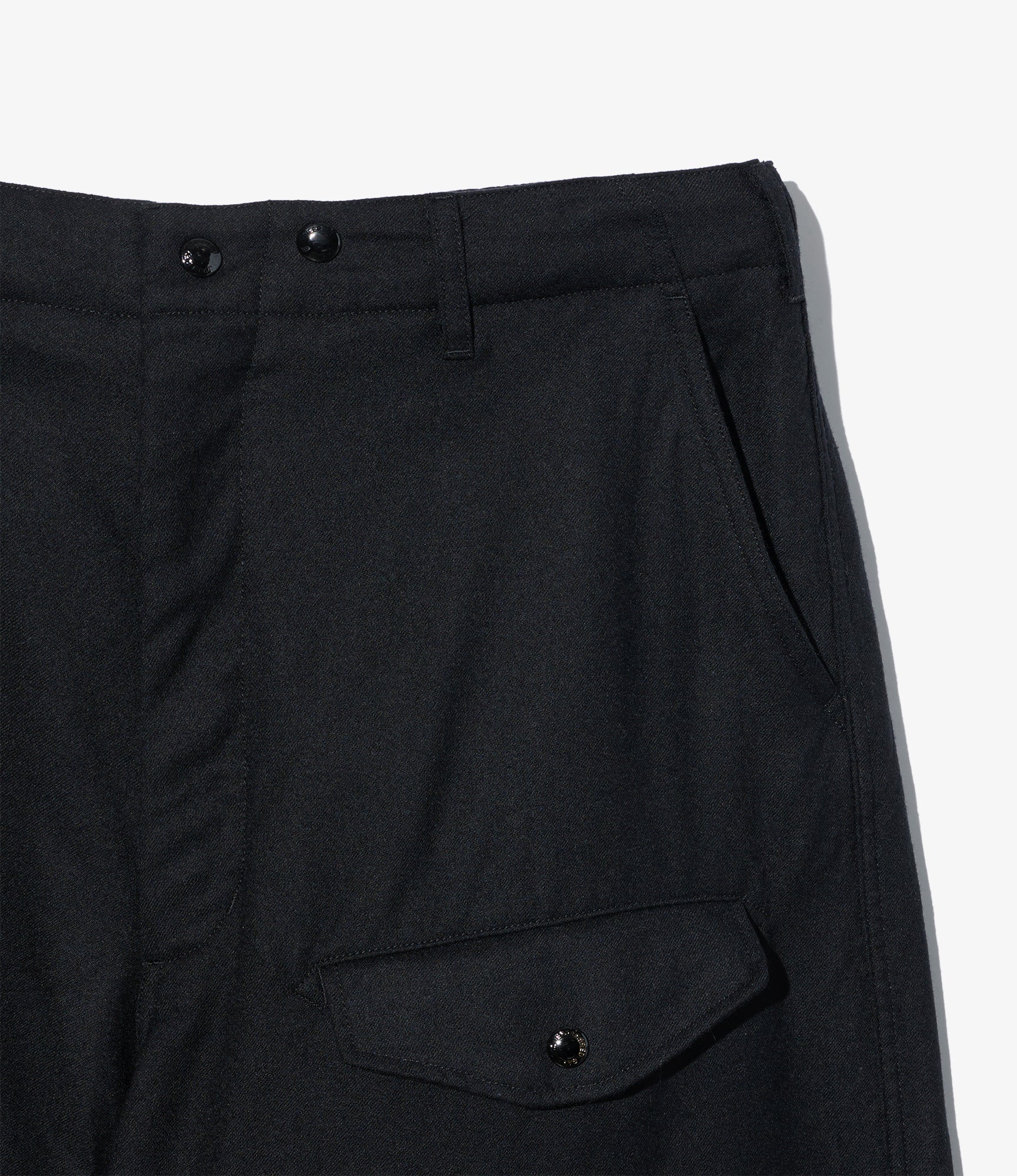 AF Over Pant - Black High Count Worsted Wool