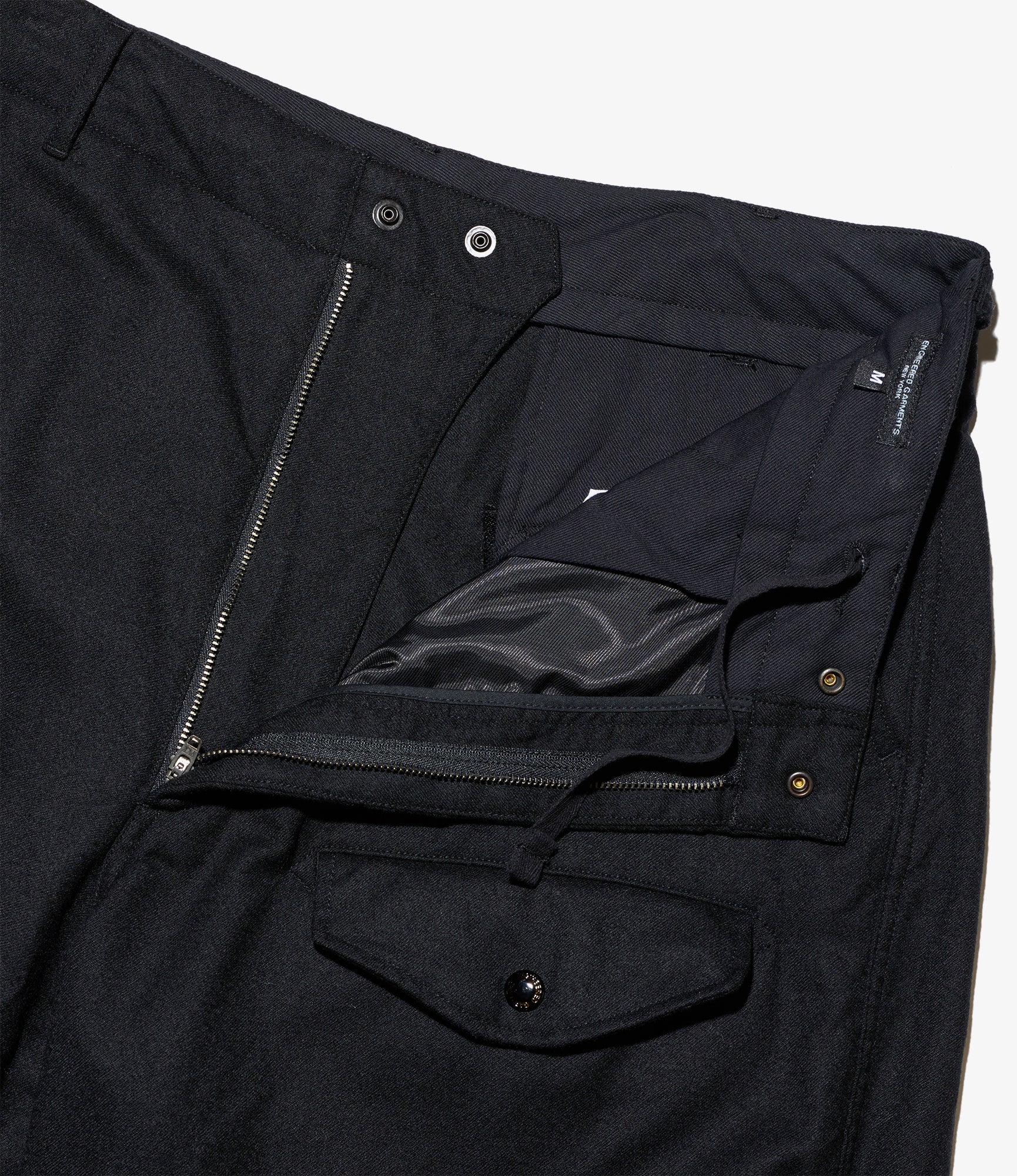 AF Over Pant - Black High Count Worsted Wool