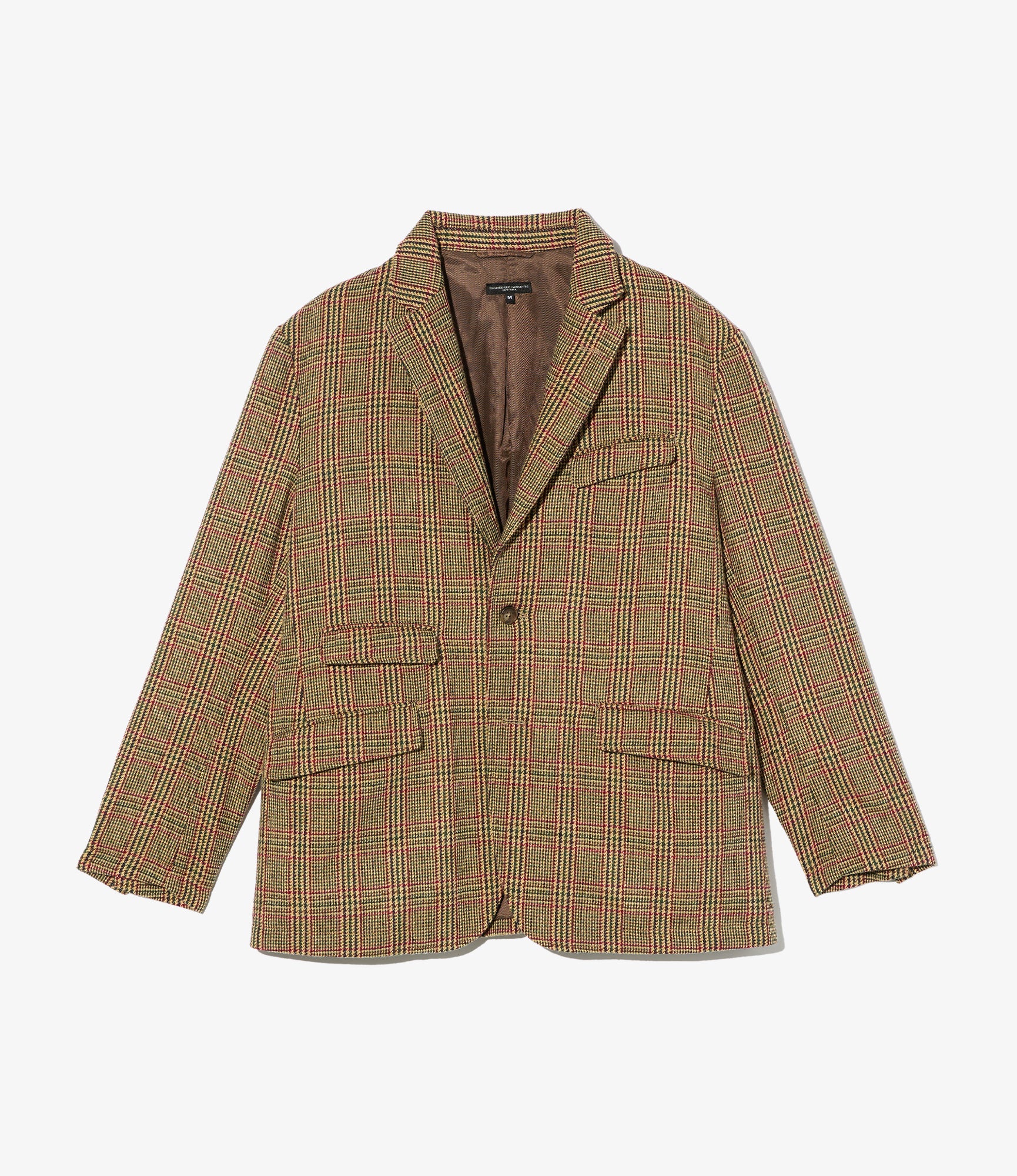 Andover Jacket - Tan/Red Wool Poly Glen Plaid