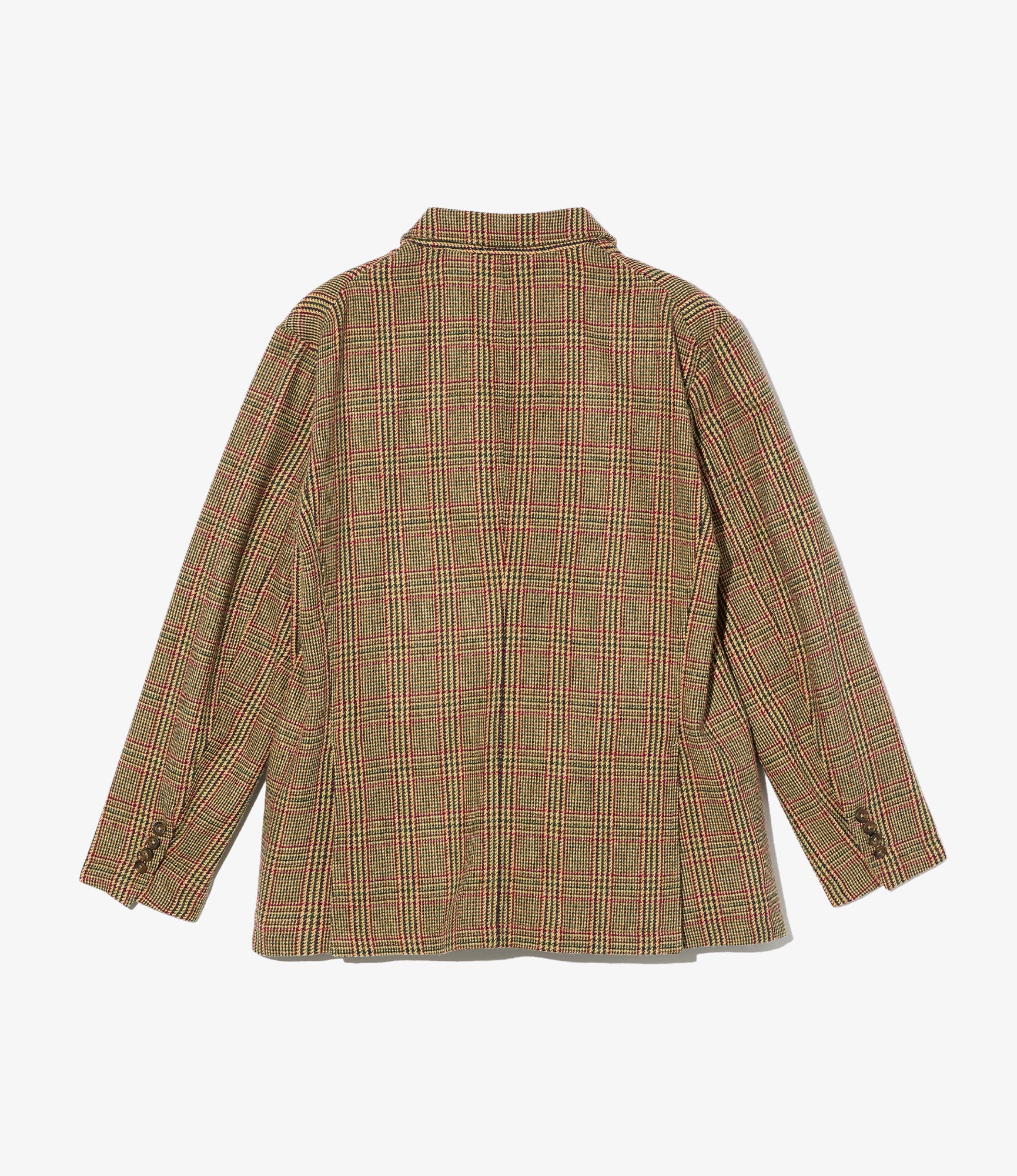 Andover Jacket - Tan/Red Wool Poly Glen Plaid