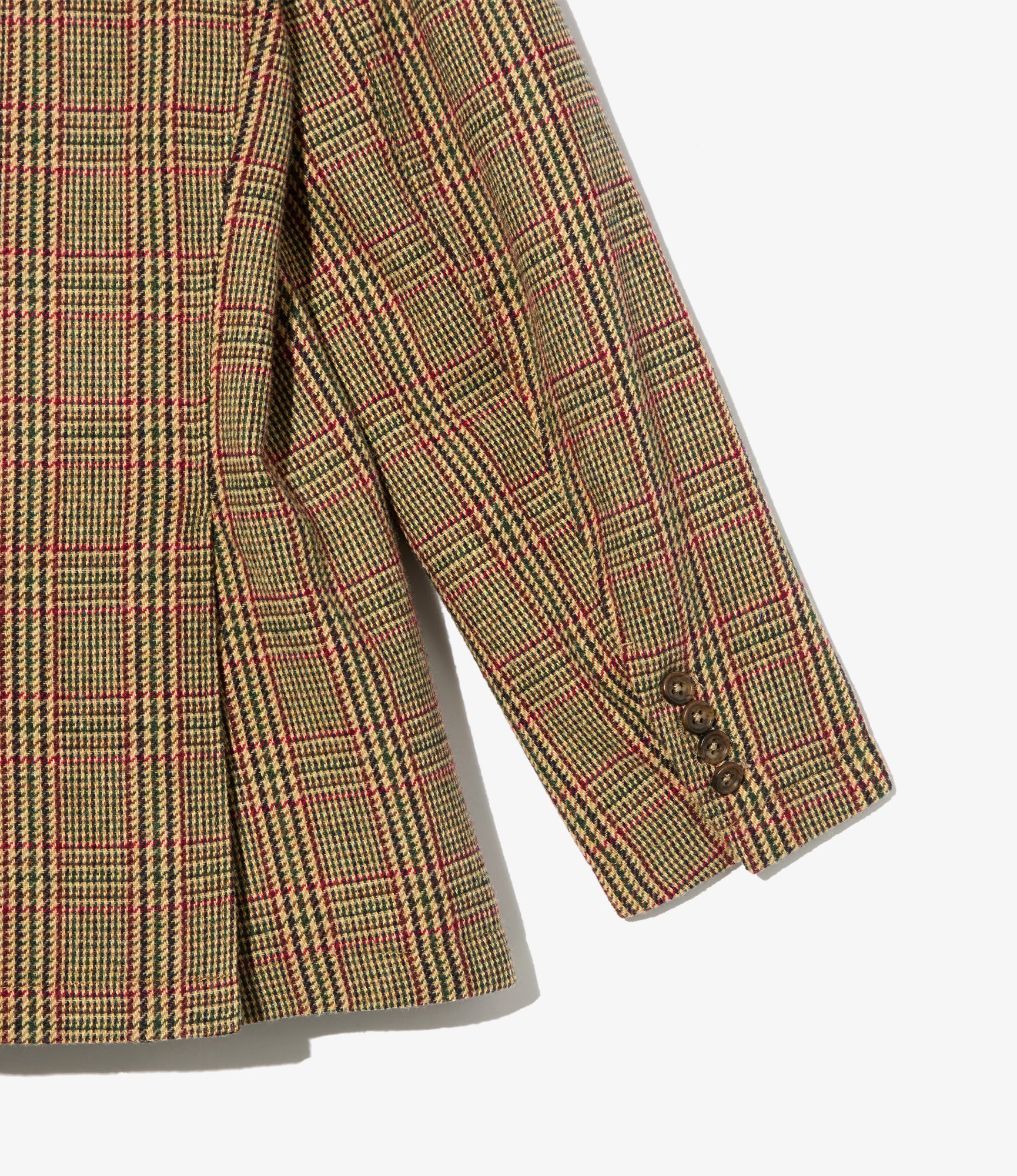 Andover Jacket - Tan/Red Wool Poly Glen Plaid