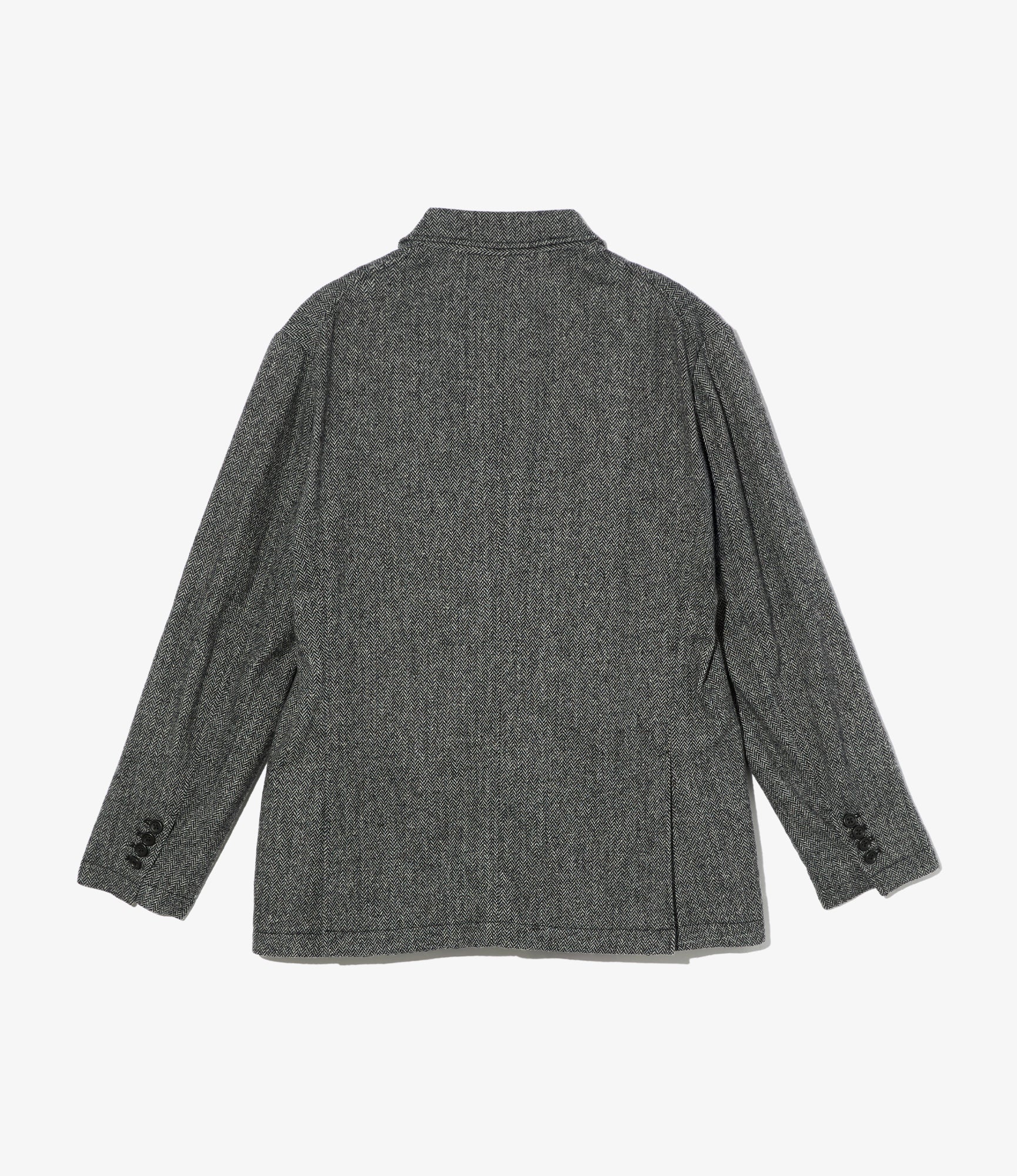 Andover Jacket - Grey Poly Wool Herringbone