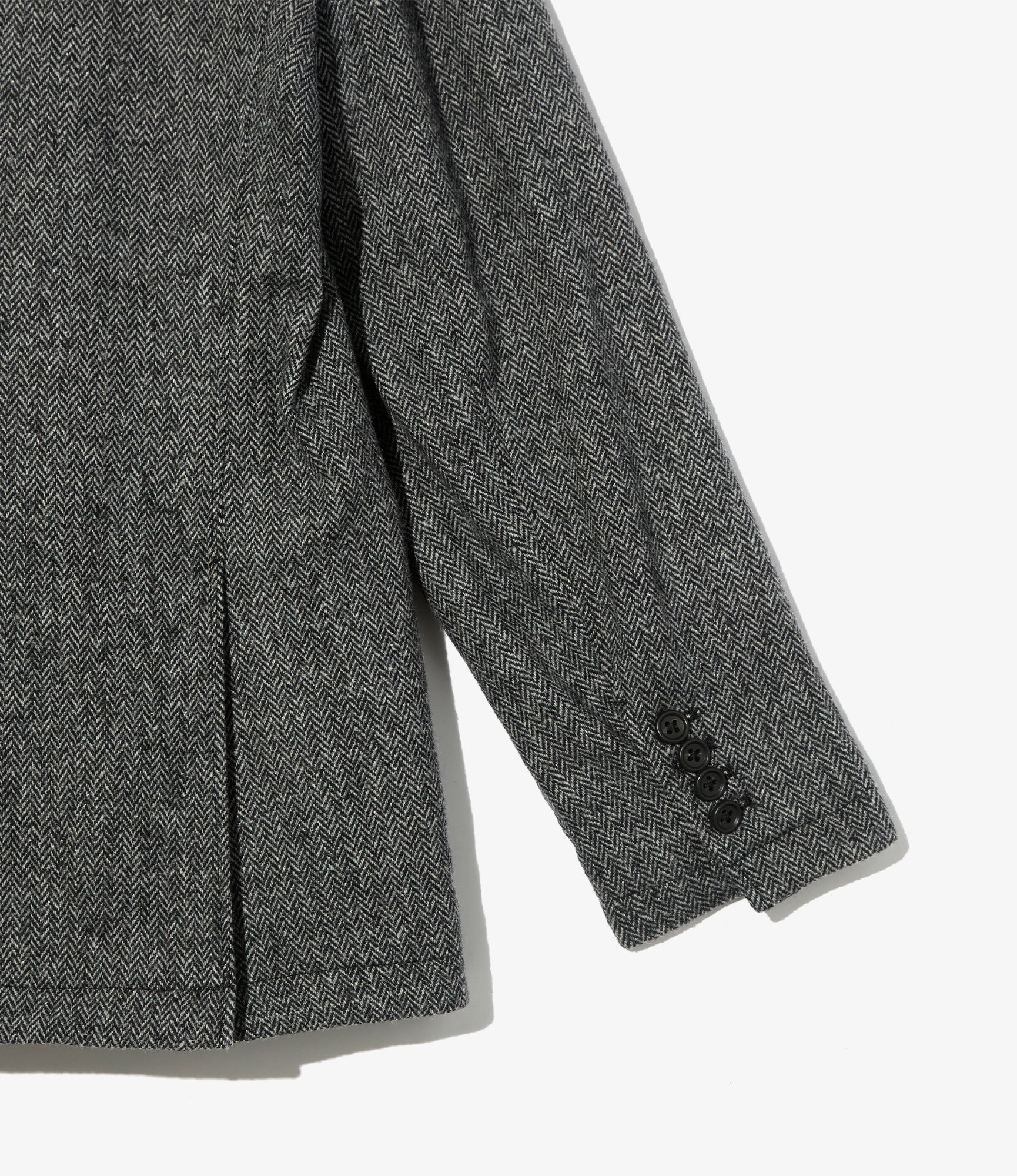 Andover Jacket - Grey Poly Wool Herringbone