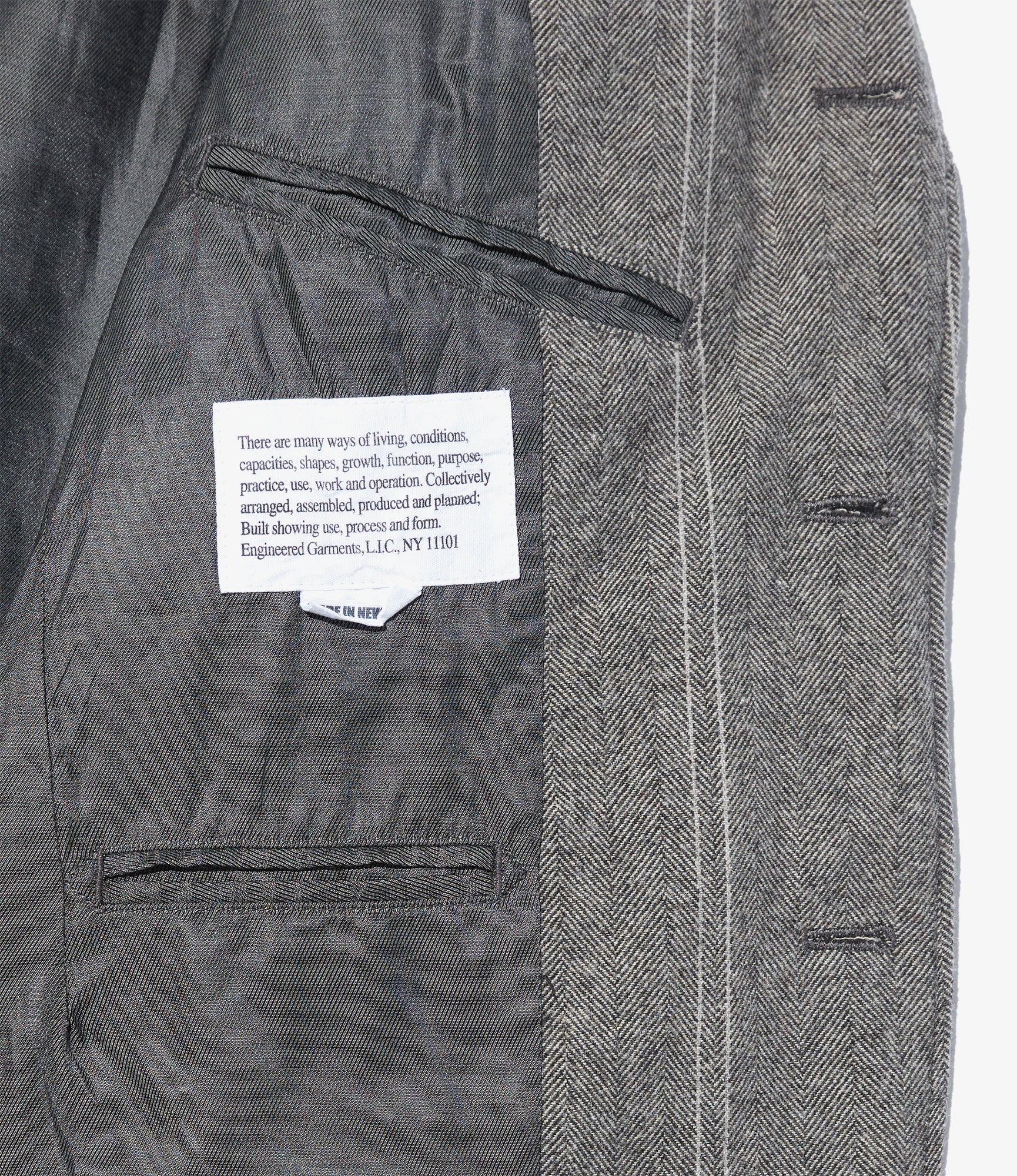 Andover Jacket - Lt. Grey Wool Striped HB