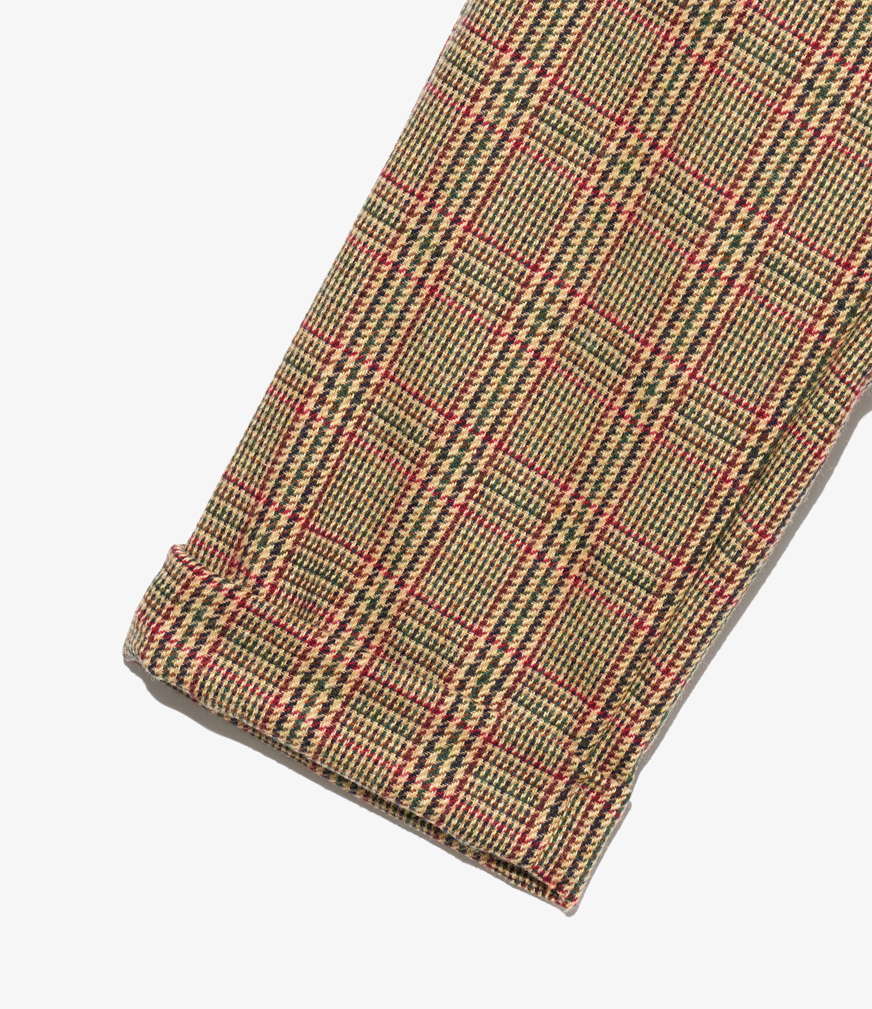 Andover Pant - Tan/Red Wool Poly Glen Plaid
