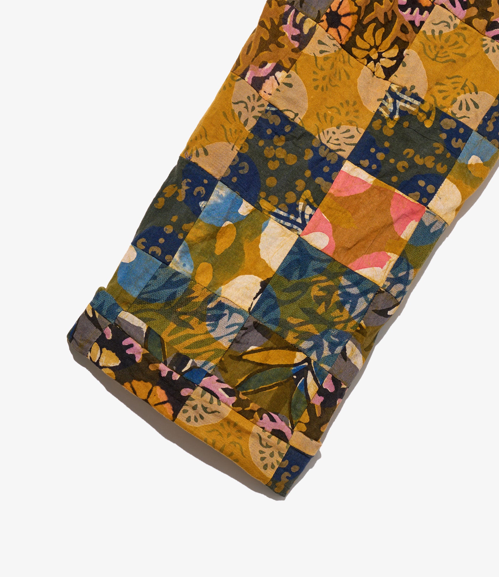 Andover Pant - Olive Cotton Multi Pattern Patchwork