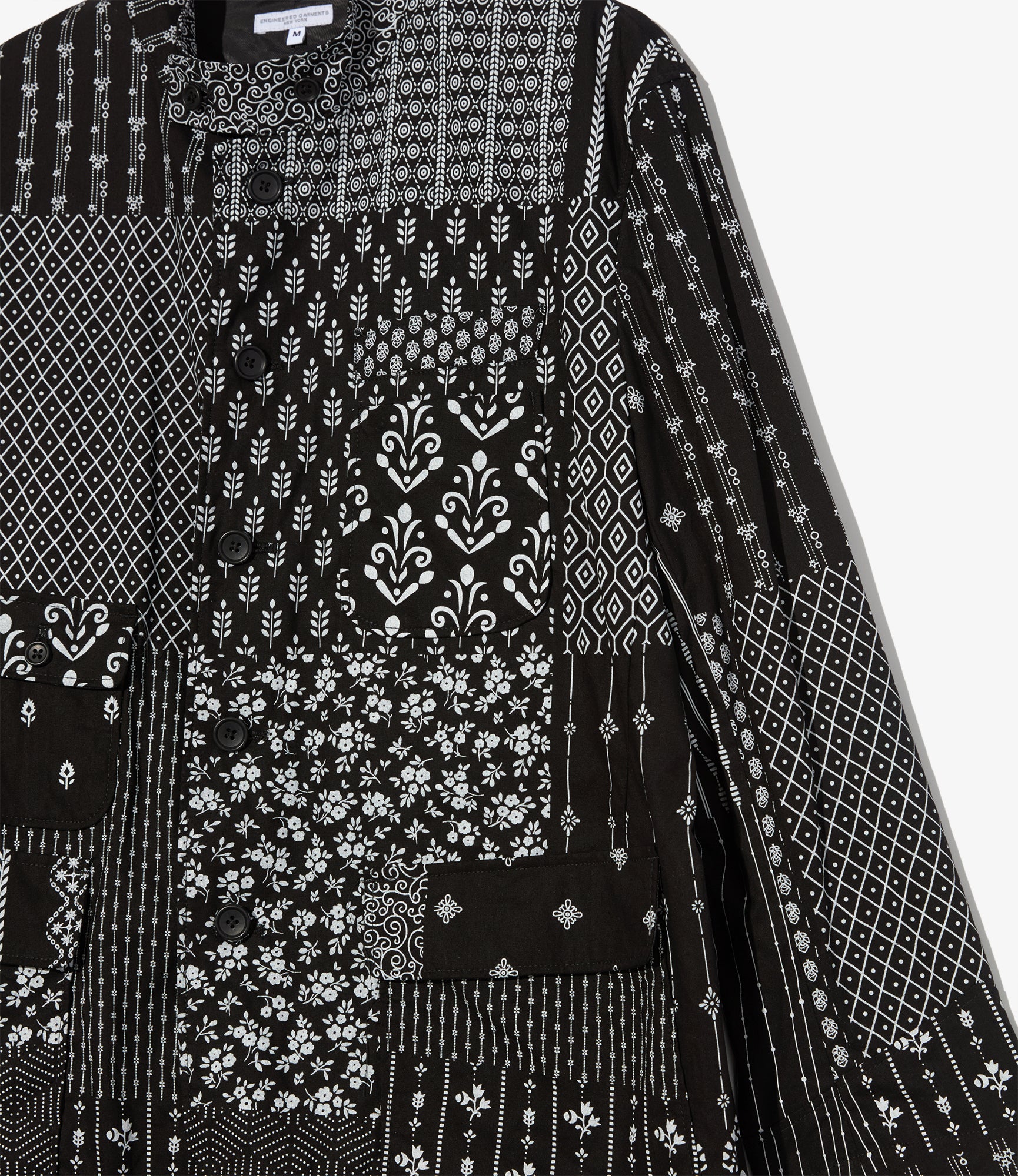 AN Jacket - Black/White Cotton Patchwork
