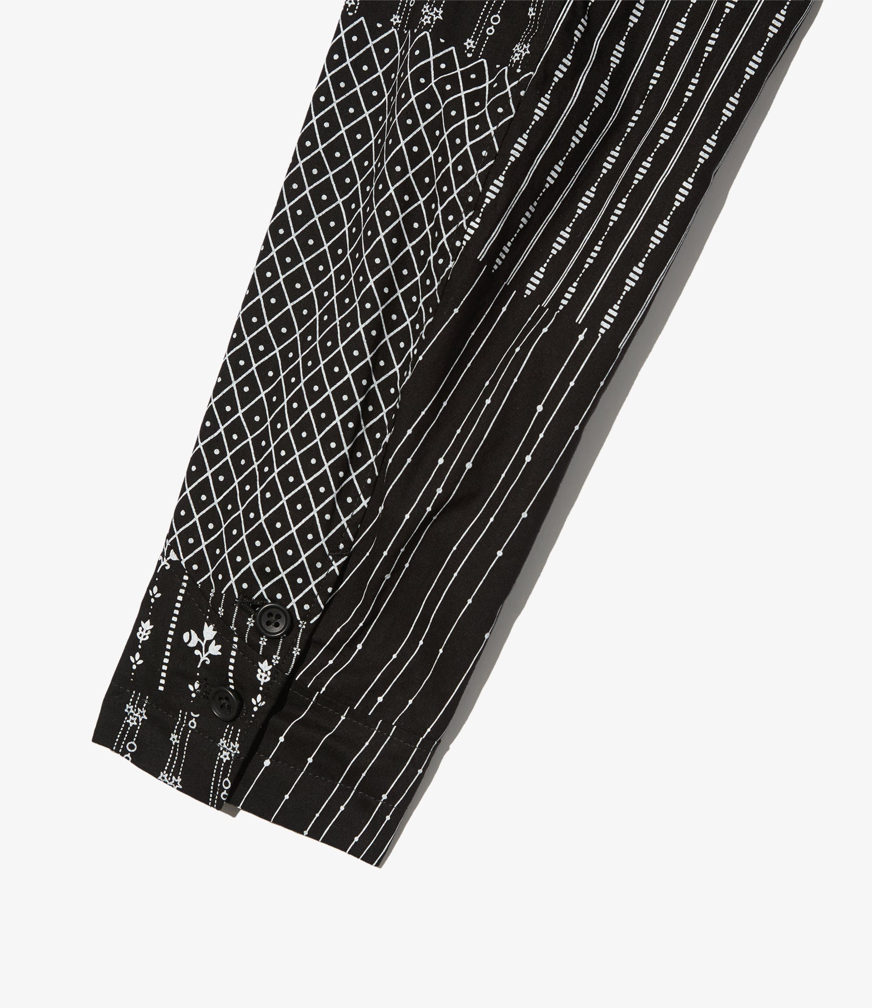 AN Jacket - Black/White Cotton Patchwork
