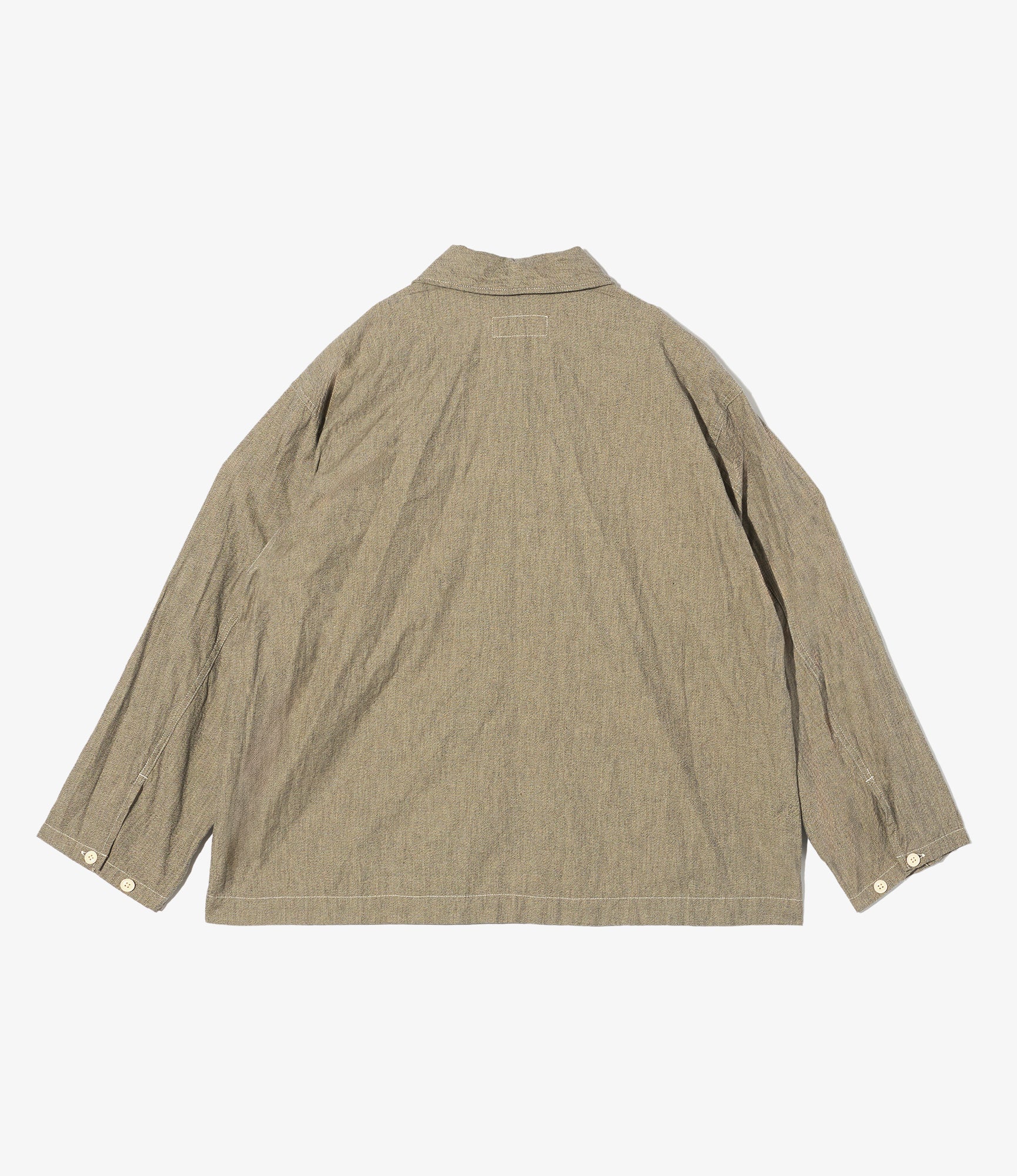 Army Pop Over Shirt - H. Grey Cotton Chambray