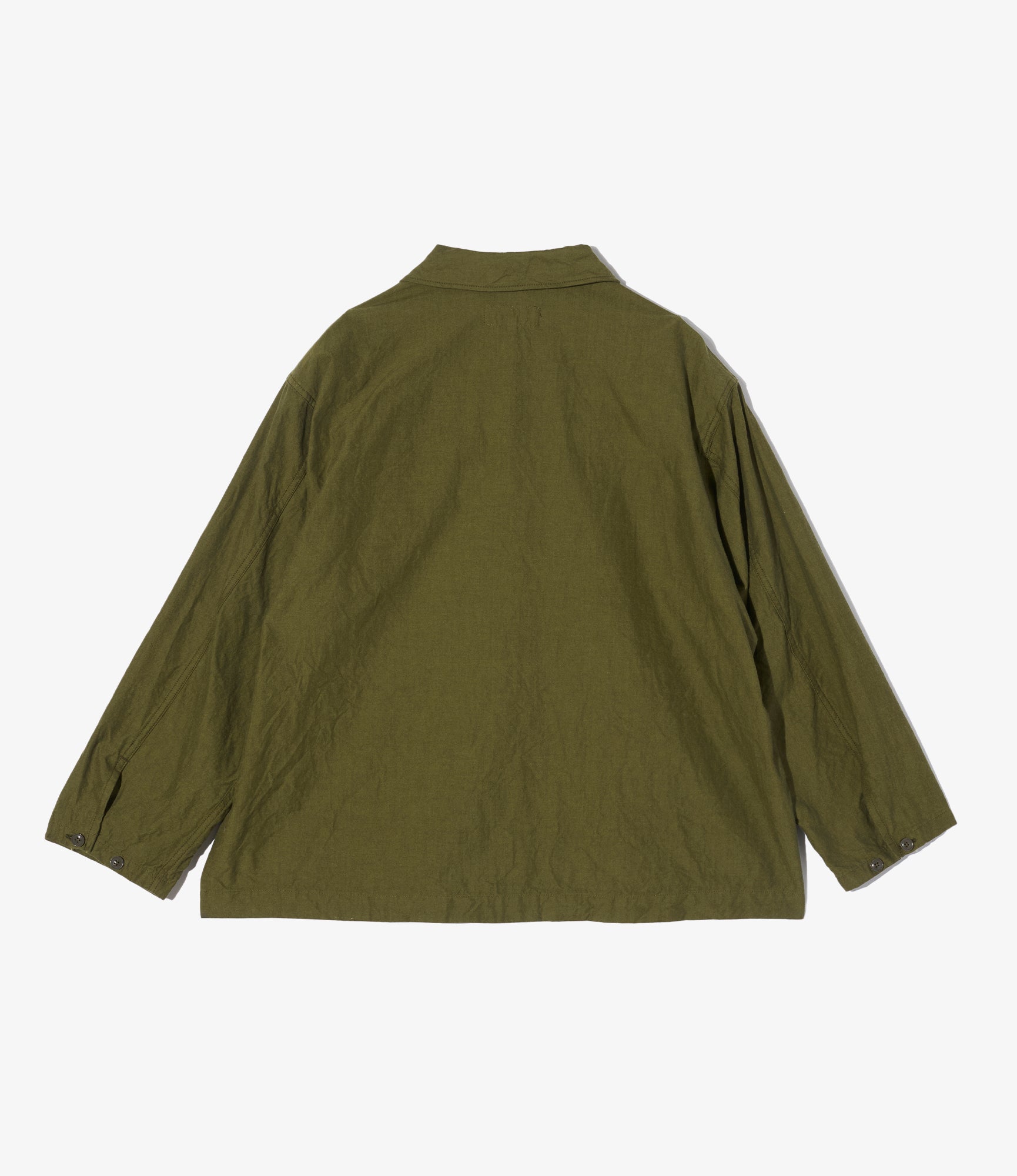 Army Pop Over Shirt - Olive Cotton Iridescent