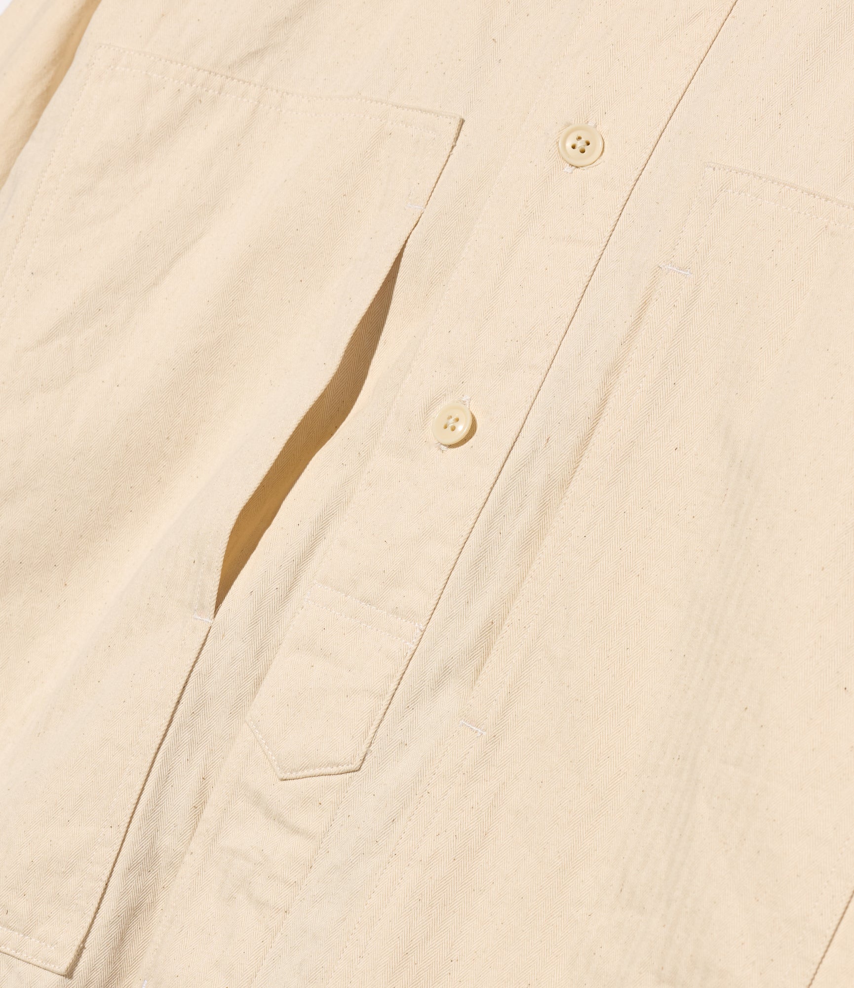Army Shirt - Natural 7oz Cotton HB Twill